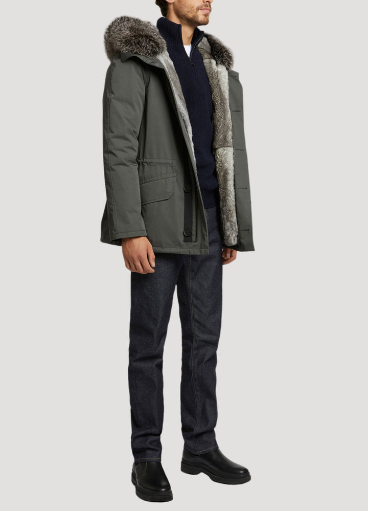 parka-iconique-courte-en-coton-melange-et-fourrure-gris-21whv01977f52xb2863 -Yves Salomon