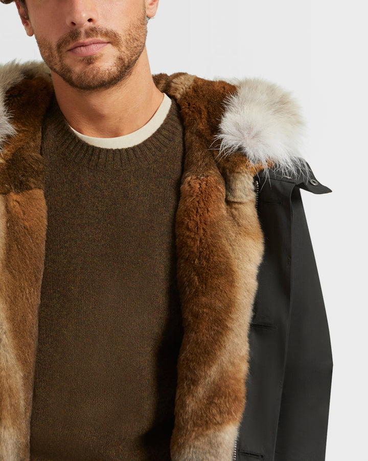 parka-avec-capuche-a-fourrure-noir-21whv01977f71xa0067 -Yves Salomon