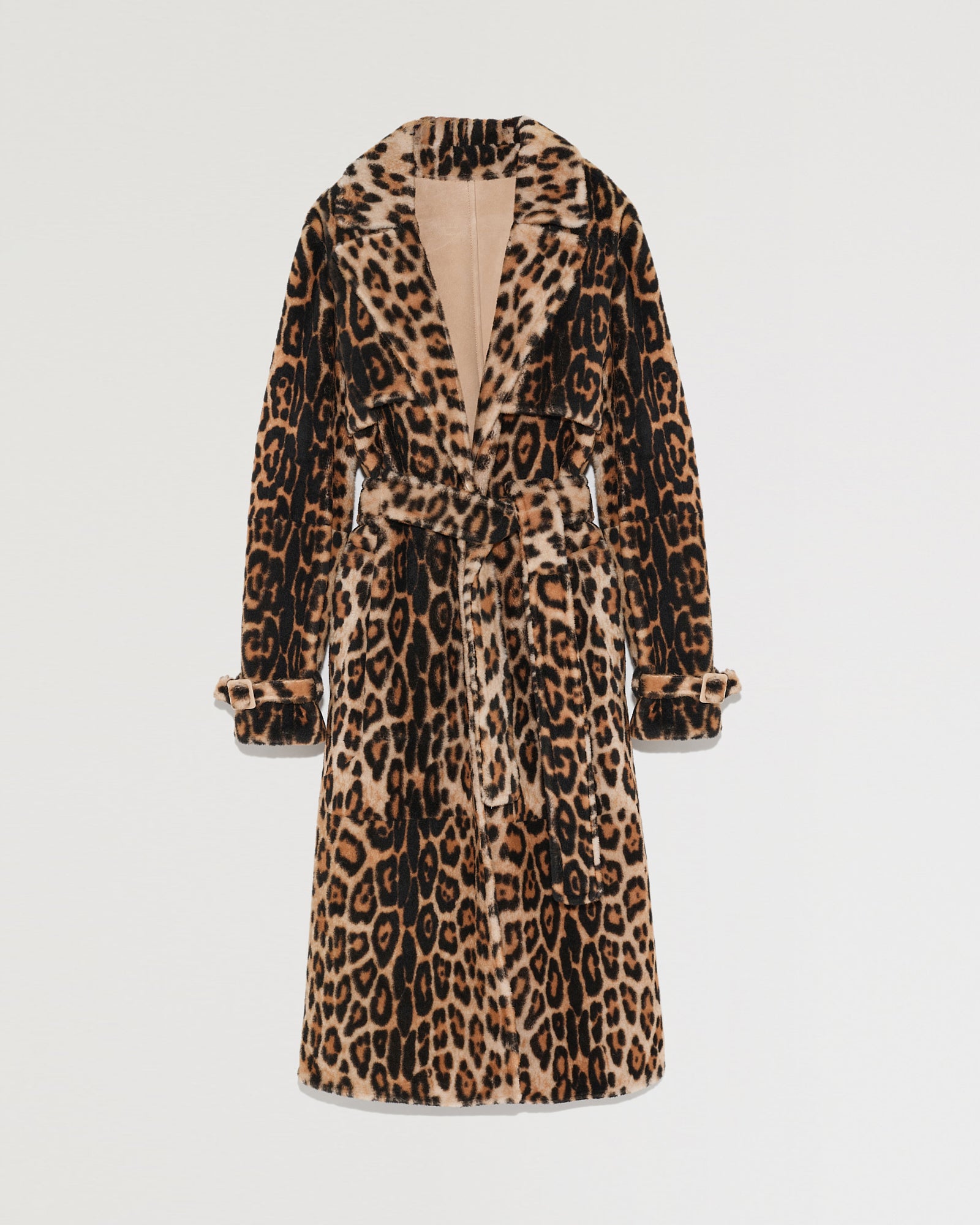 Shearling trench coat - Leopard print - Yves Salomon - Women