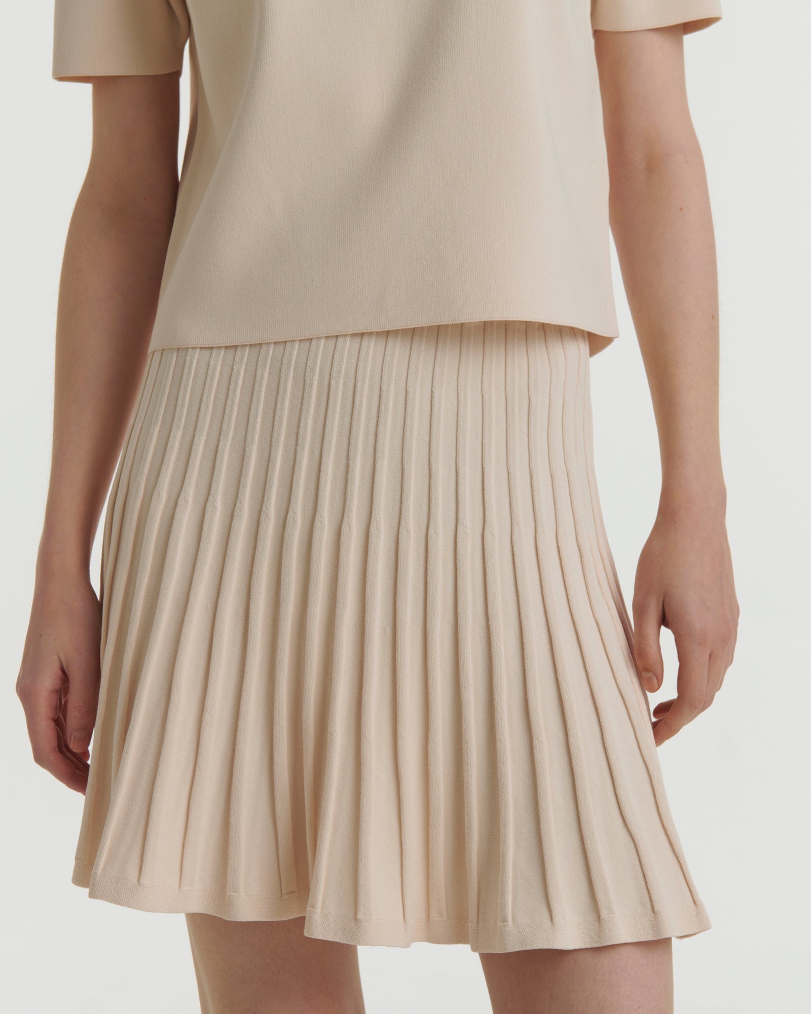 Short pleated skirt White Yves Salomon - Main Image