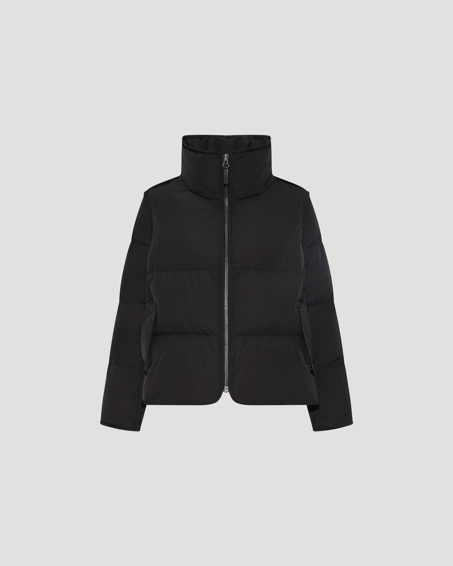 Doudoune "A" line iconique avec plastron et fourrure de vison -Yves Salomon