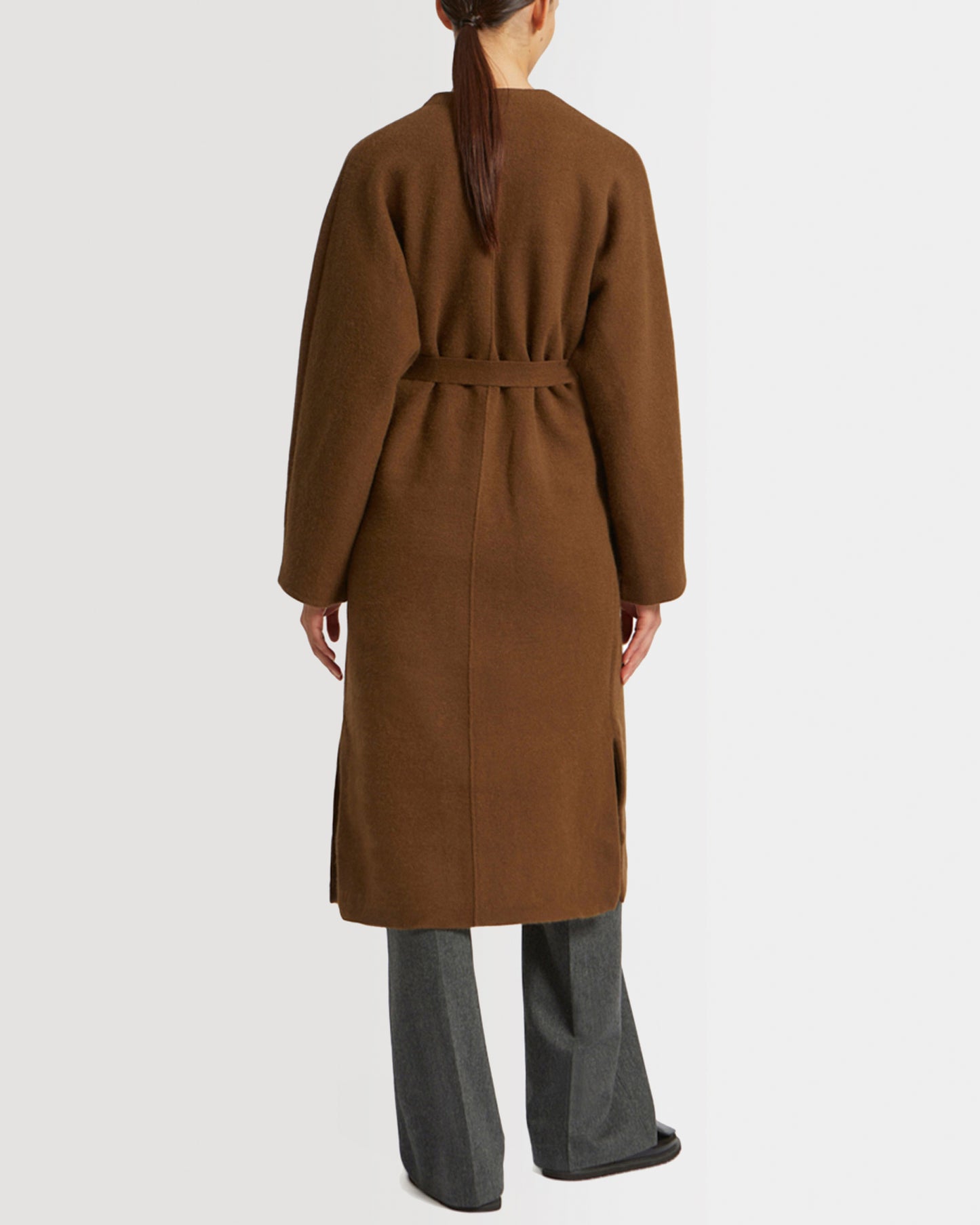 Black Friday 2025 - Yves Salomon - Cardigan long en maille avec sur-poches en fourrure de vison