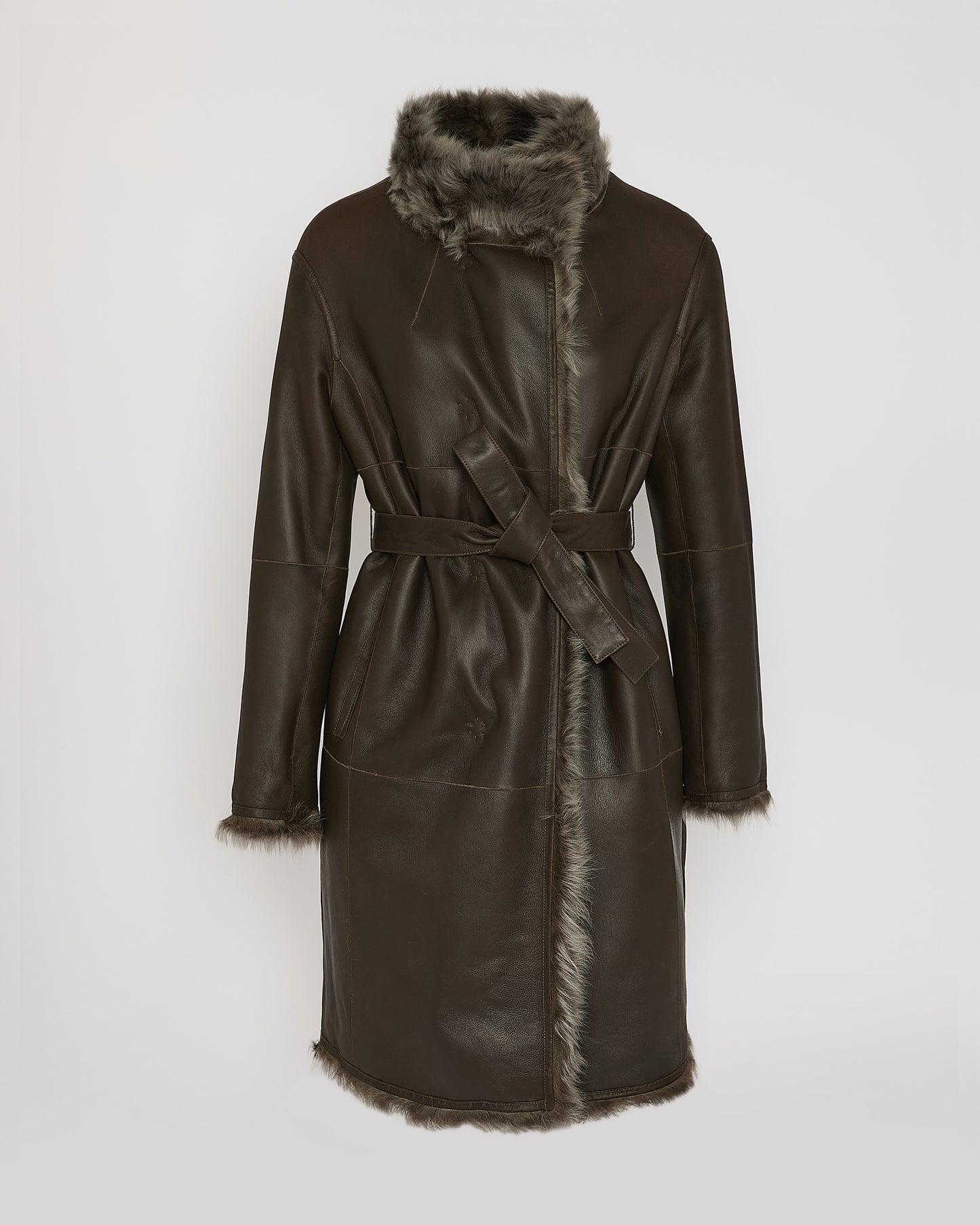 Manteau réversible en agneau de Toscane -Yves Salomon