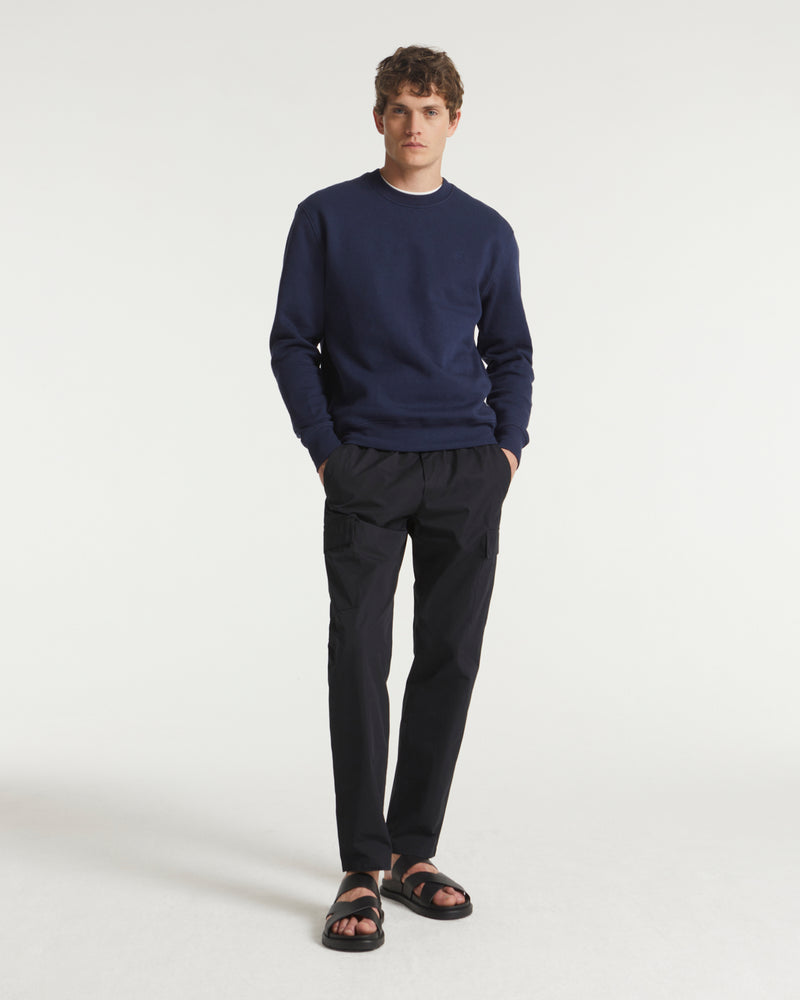 Fleece cotton-cashmere sweatshirt - blue