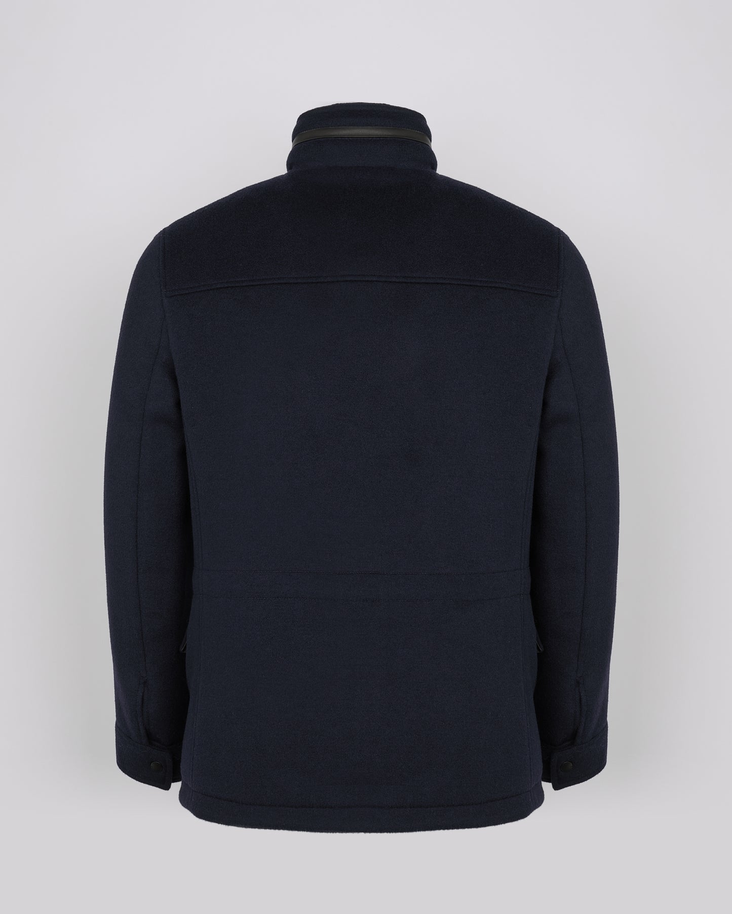 veste-en-tissu-melange-laine-cachemire-avec-col-en-vison-rase-bleu-fonce-24ehv00875b12wa7033 -Yves Salomon