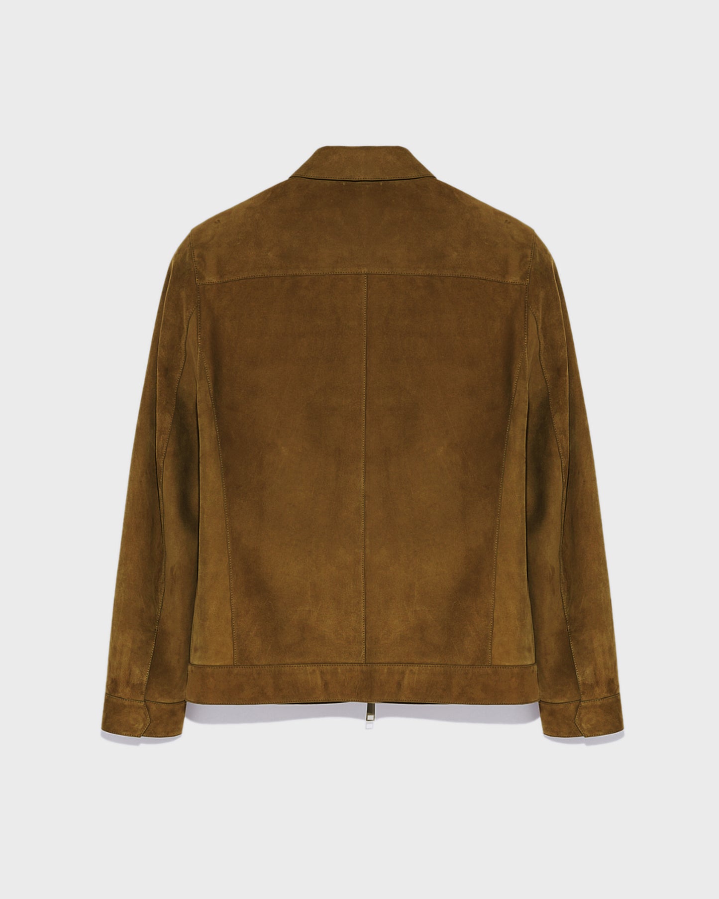 Double-sided velour leather jacket with nappa reverse