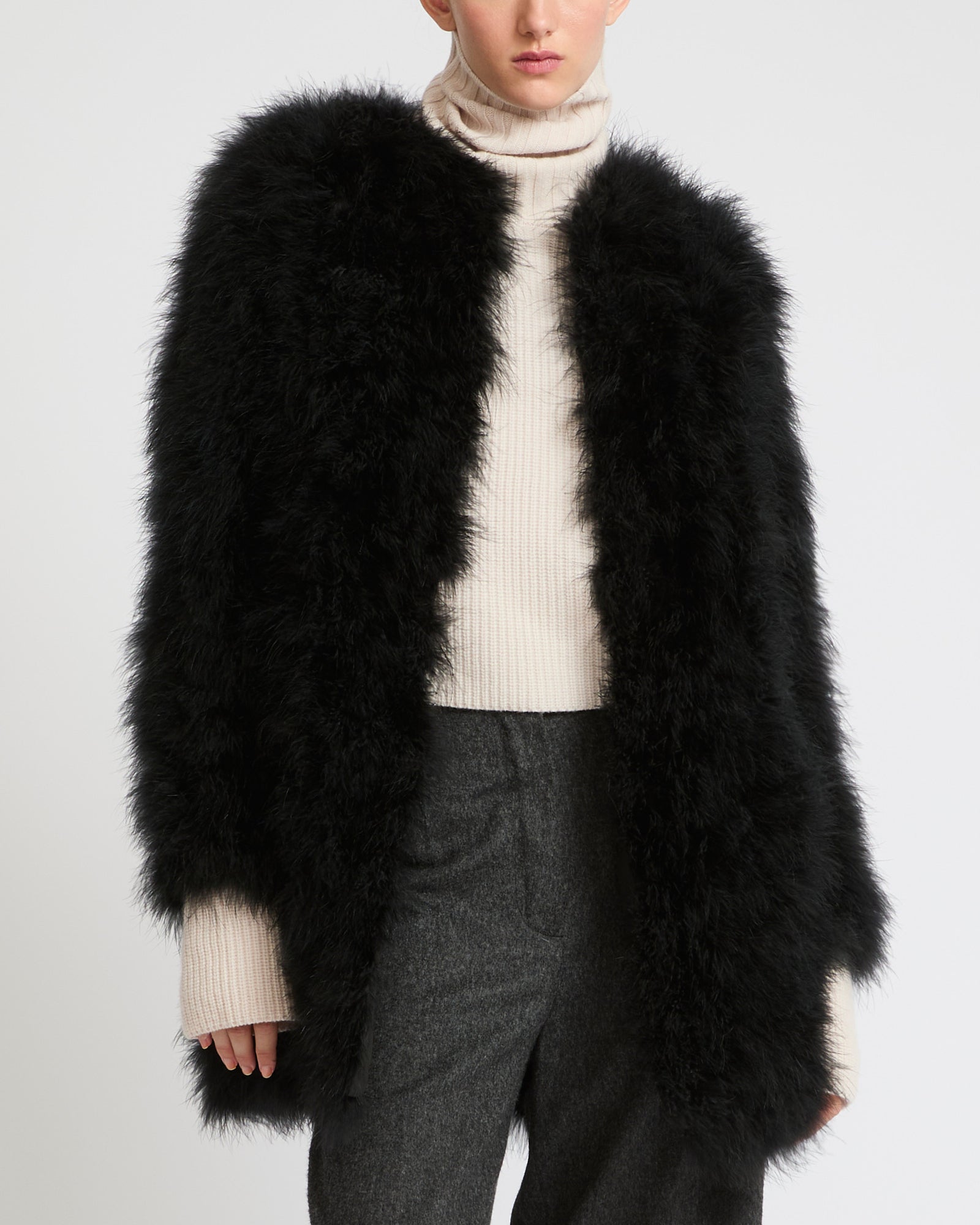 Federjacke Schwarz Yves Salomon