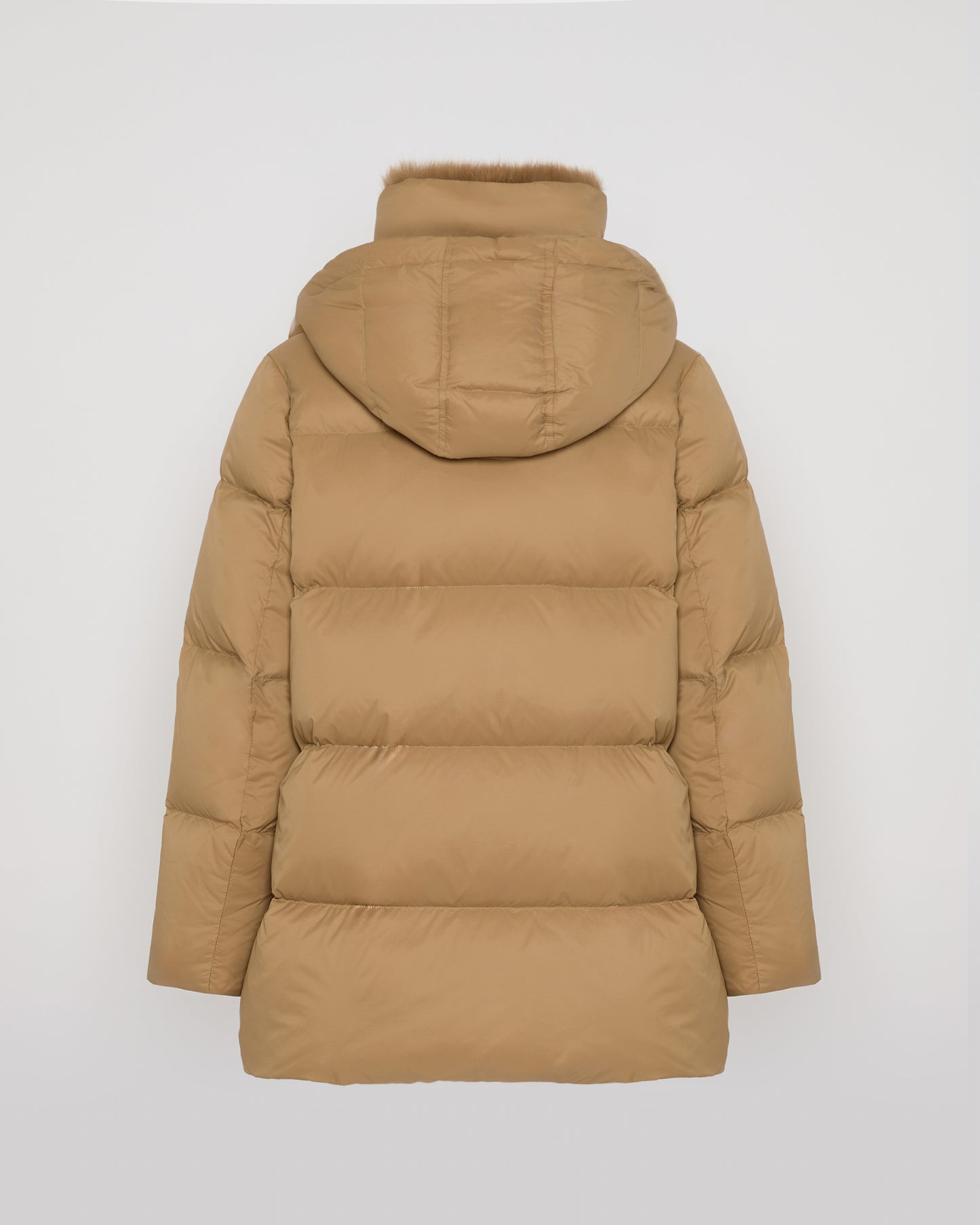 Doudoune "A" line iconique avec col en fourrure de renard -Yves Salomon