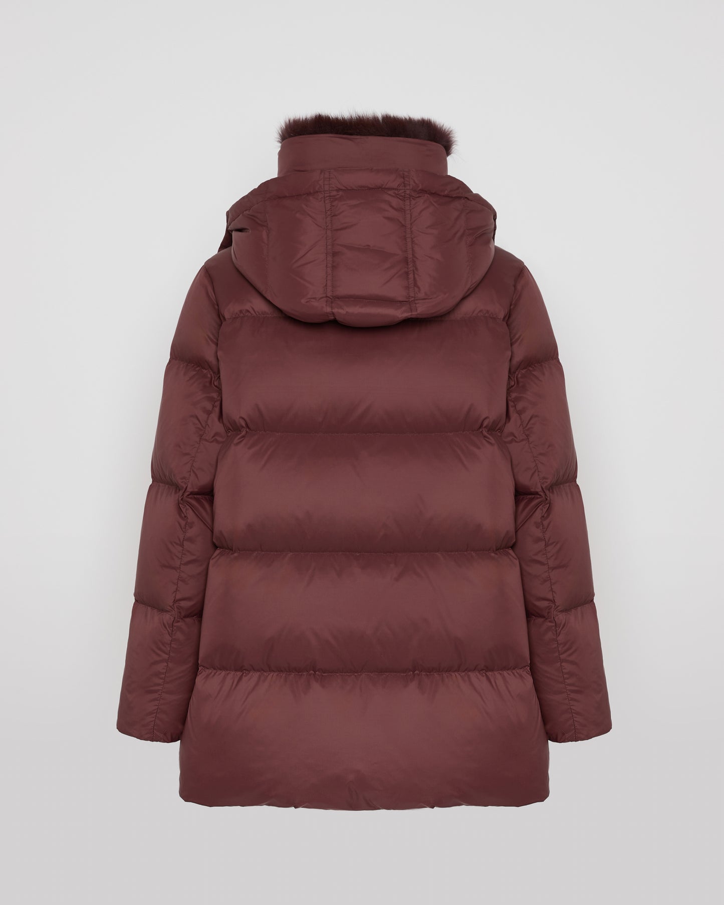 Doudoune "A" line iconique avec col en fourrure de renard -Yves Salomon