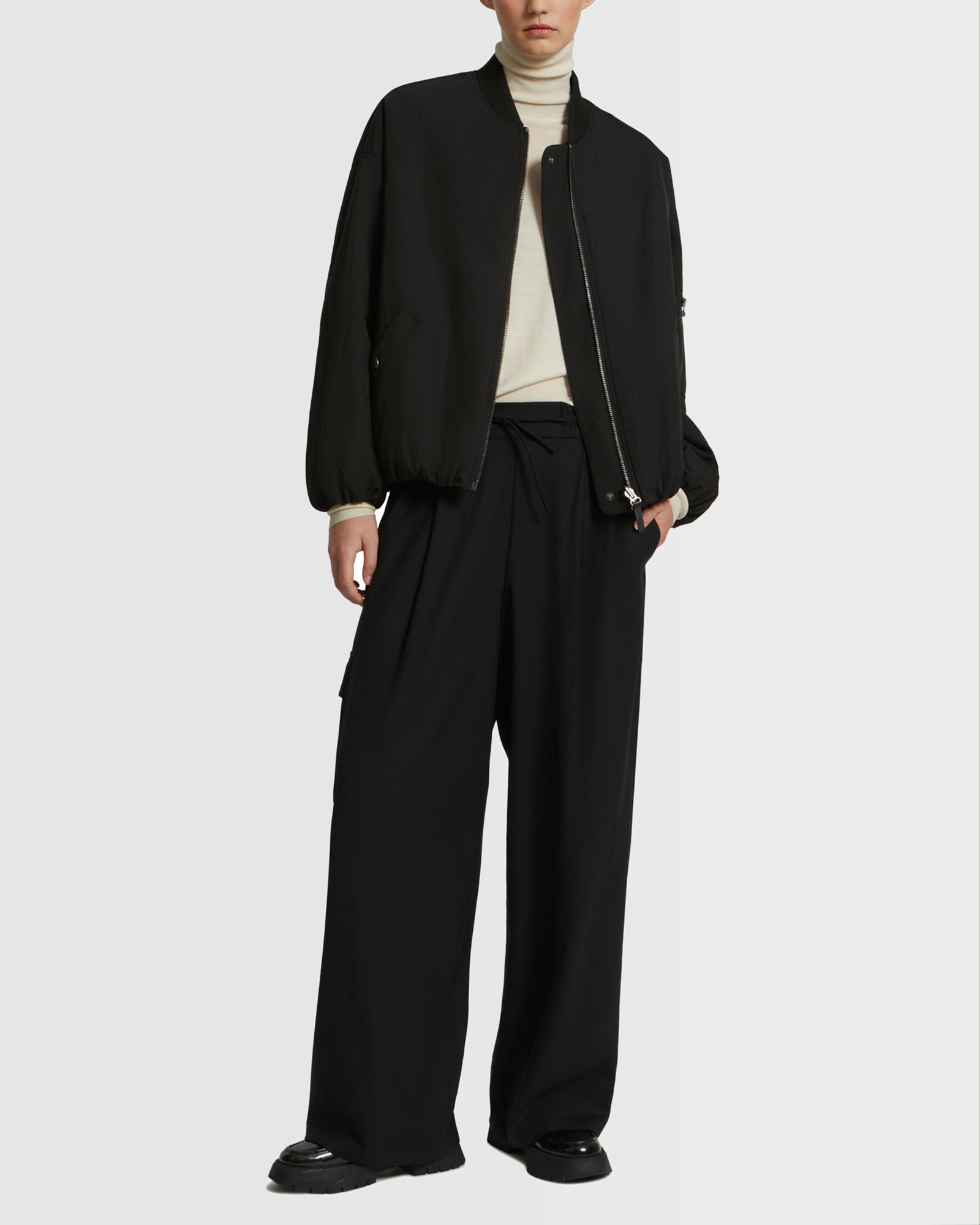 Bomber jacket with mink fur - Black - Yves Salomon