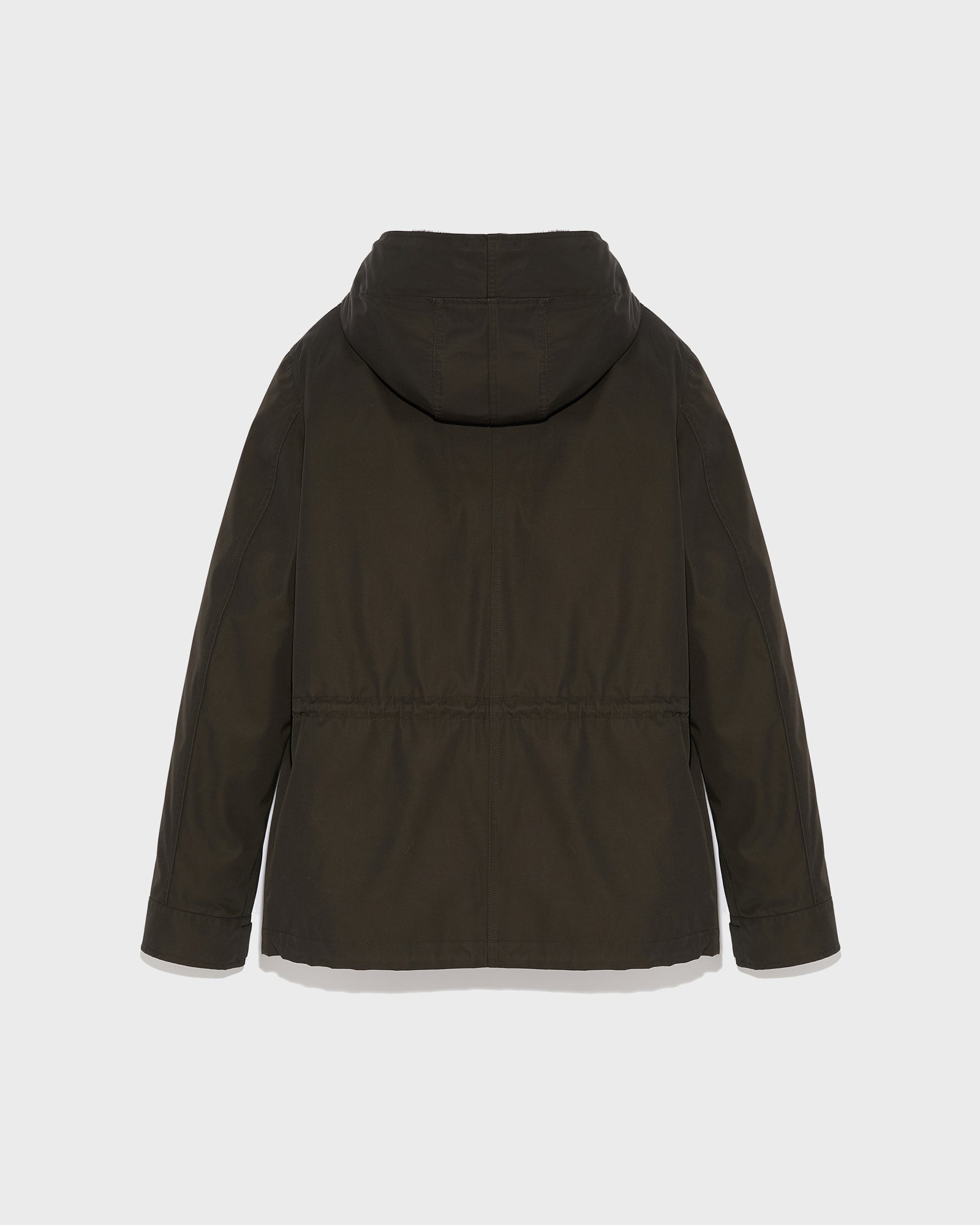 parka-fittee-en-gabardine-technique-et-vison-brown-24wuv01375a34xb2677 -Yves Salomon