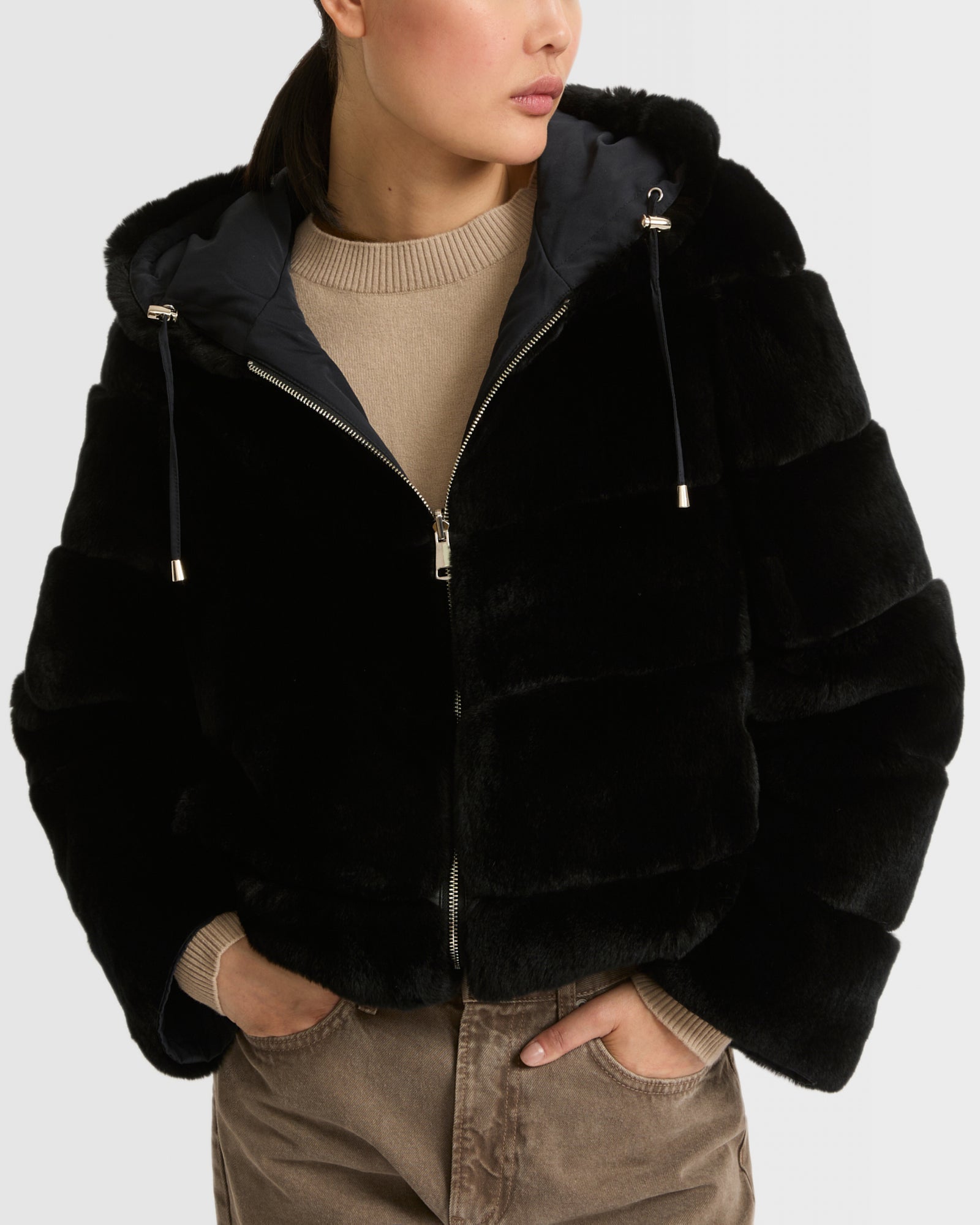 JACKET in fur REX Yves Salomon - Main Image