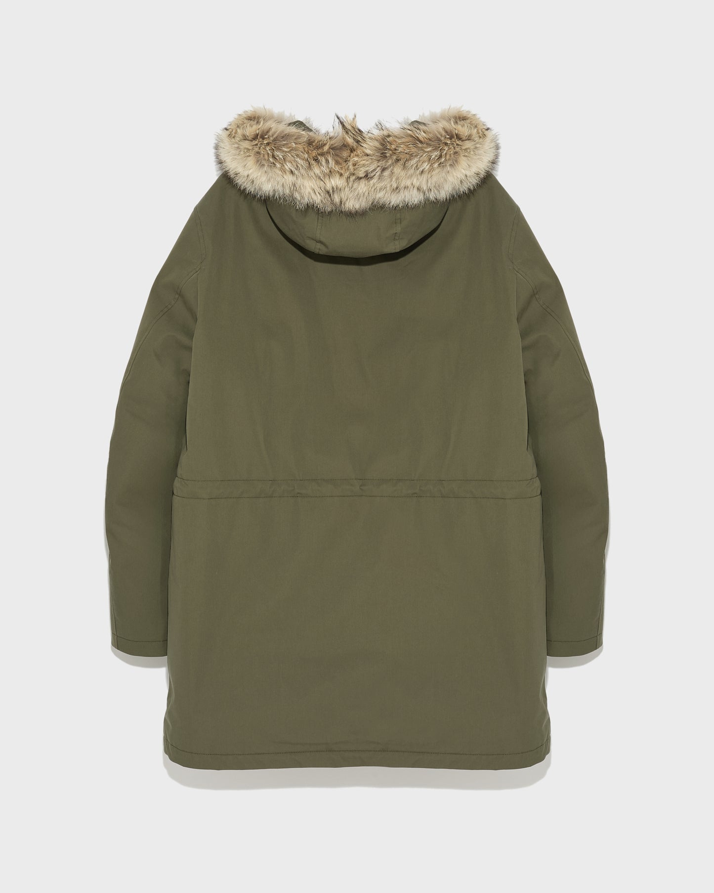 parka-iconique-en-coton-melange-garniture-coyote-kaki-25whm03390k17gb2354 -Yves Salomon