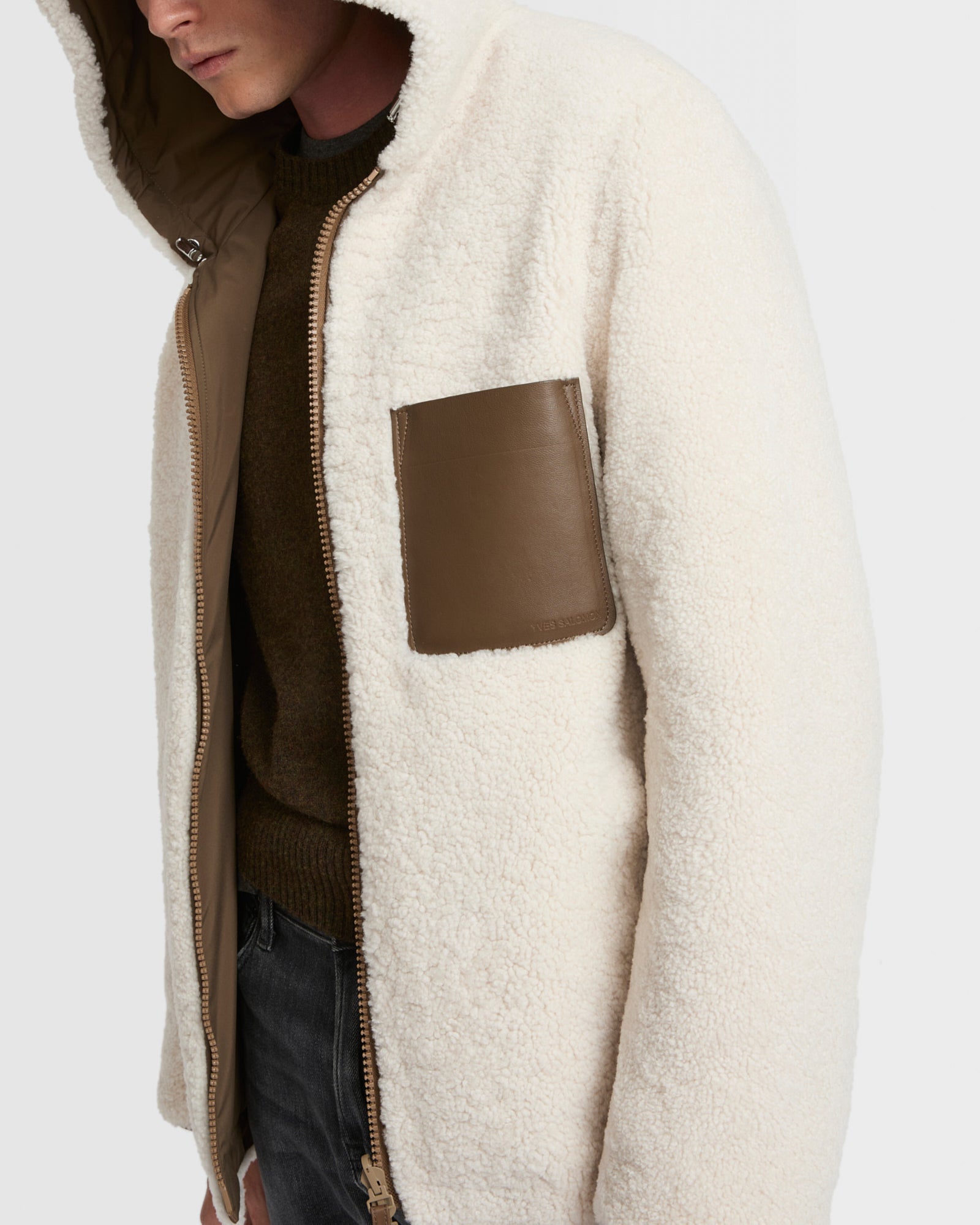 hoodie-en-peau-lainee-reversible-blanc-25whv60670b15xc11 -Yves Salomon