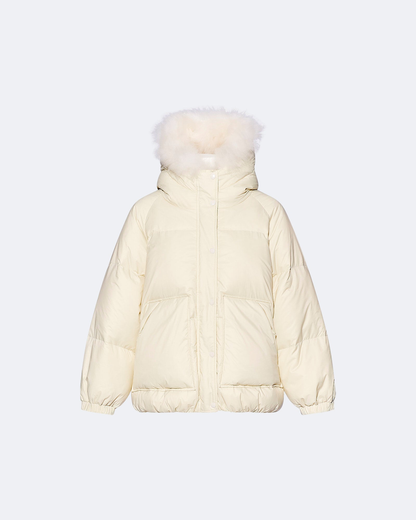 ウィンターセール - ふわふわのラムズウール トリミング ダウン