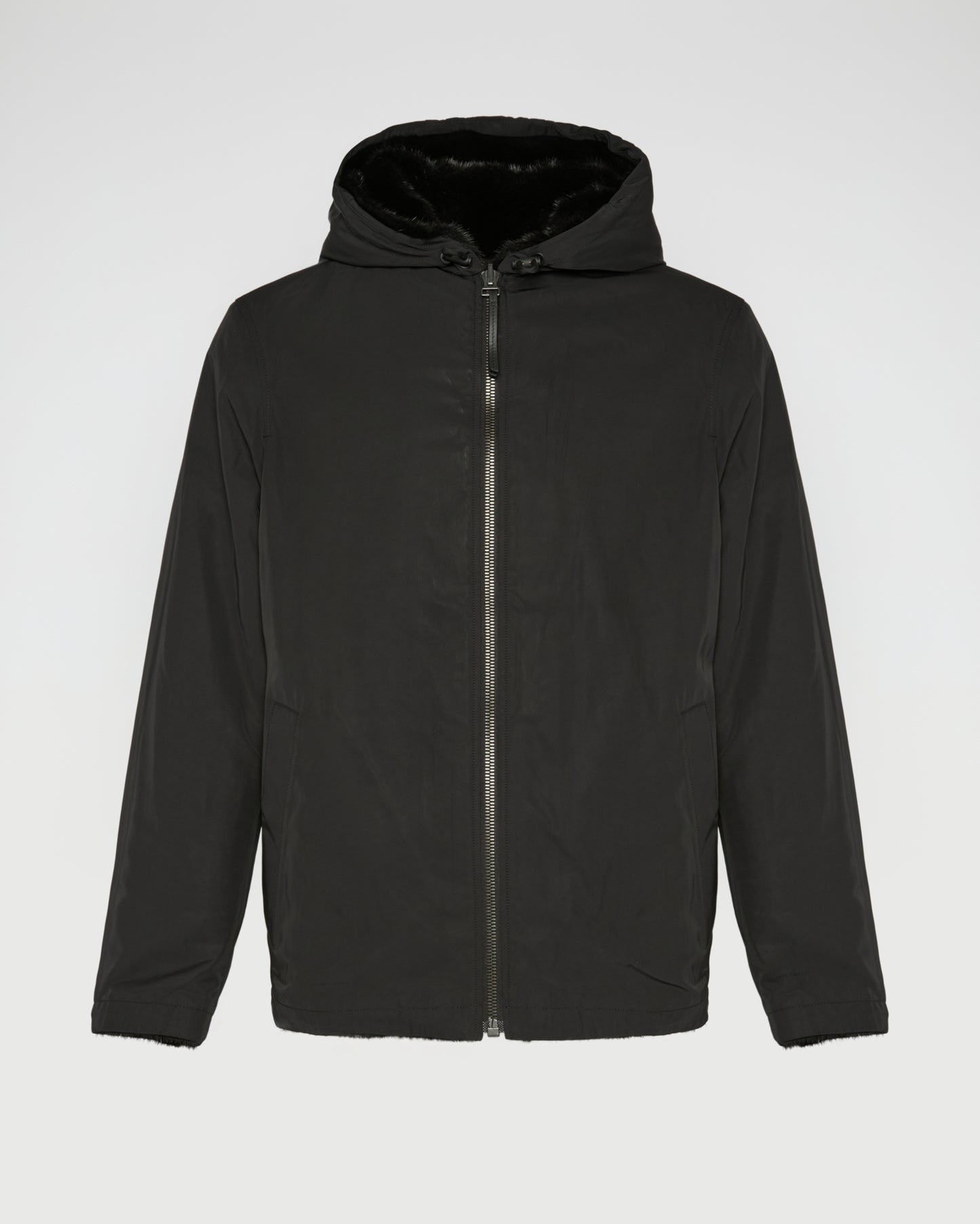 Blouson à capuche réversible en fourrure de vison et tissu technique -Yves Salomon