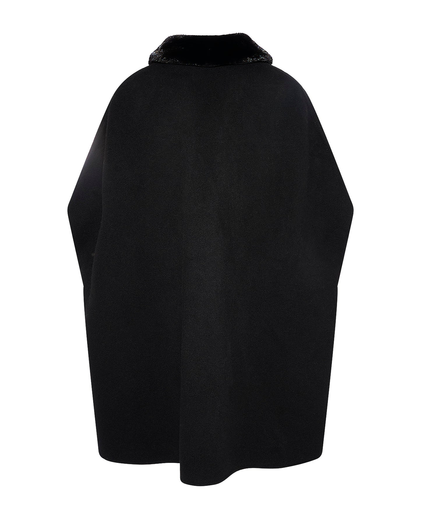 Cape en cachemire mélangé et col amovible en fourrure de vison -Yves Salomon