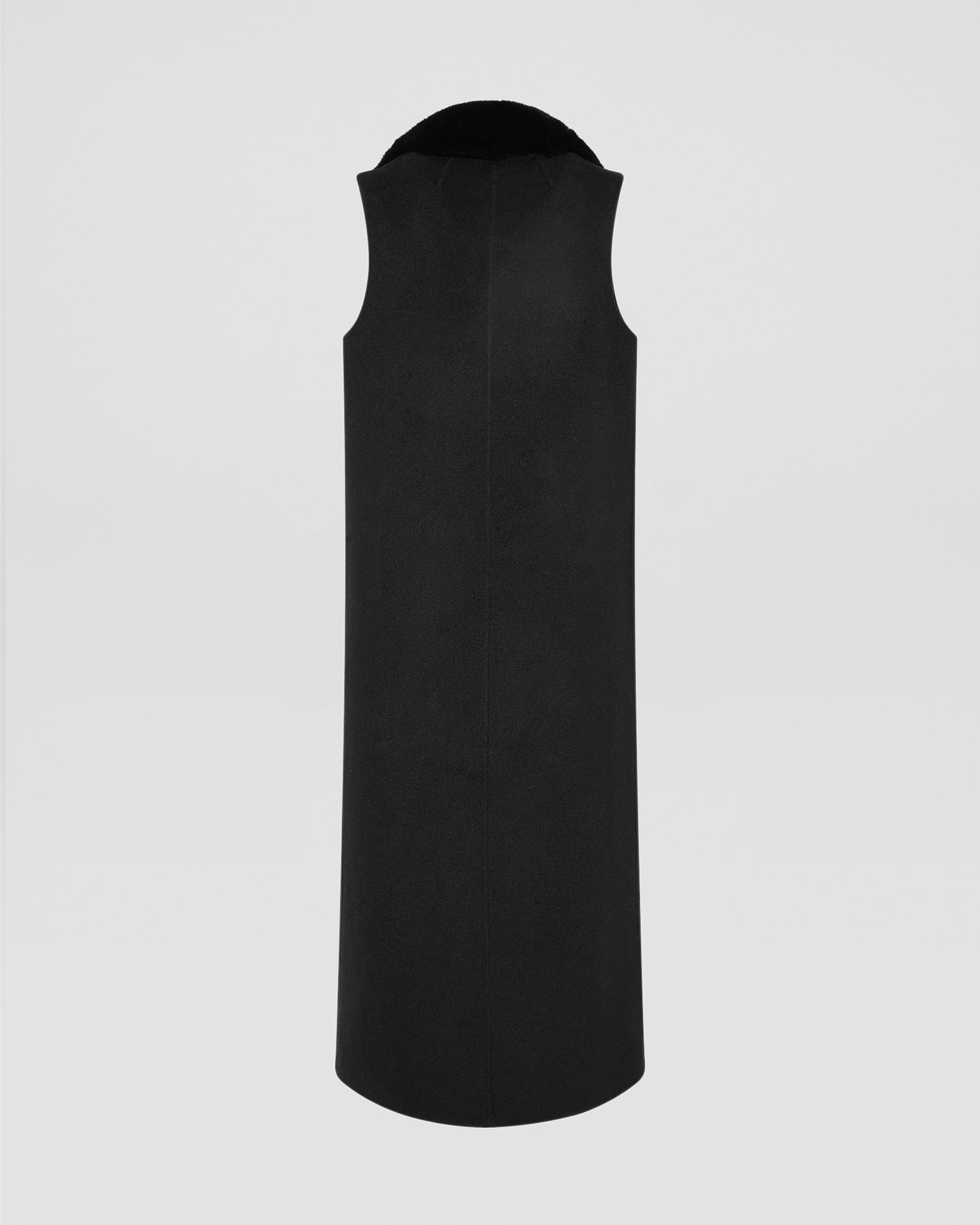 Gilet long en cachemire mélangé et col amovible en fourrure de vison -Yves Salomon