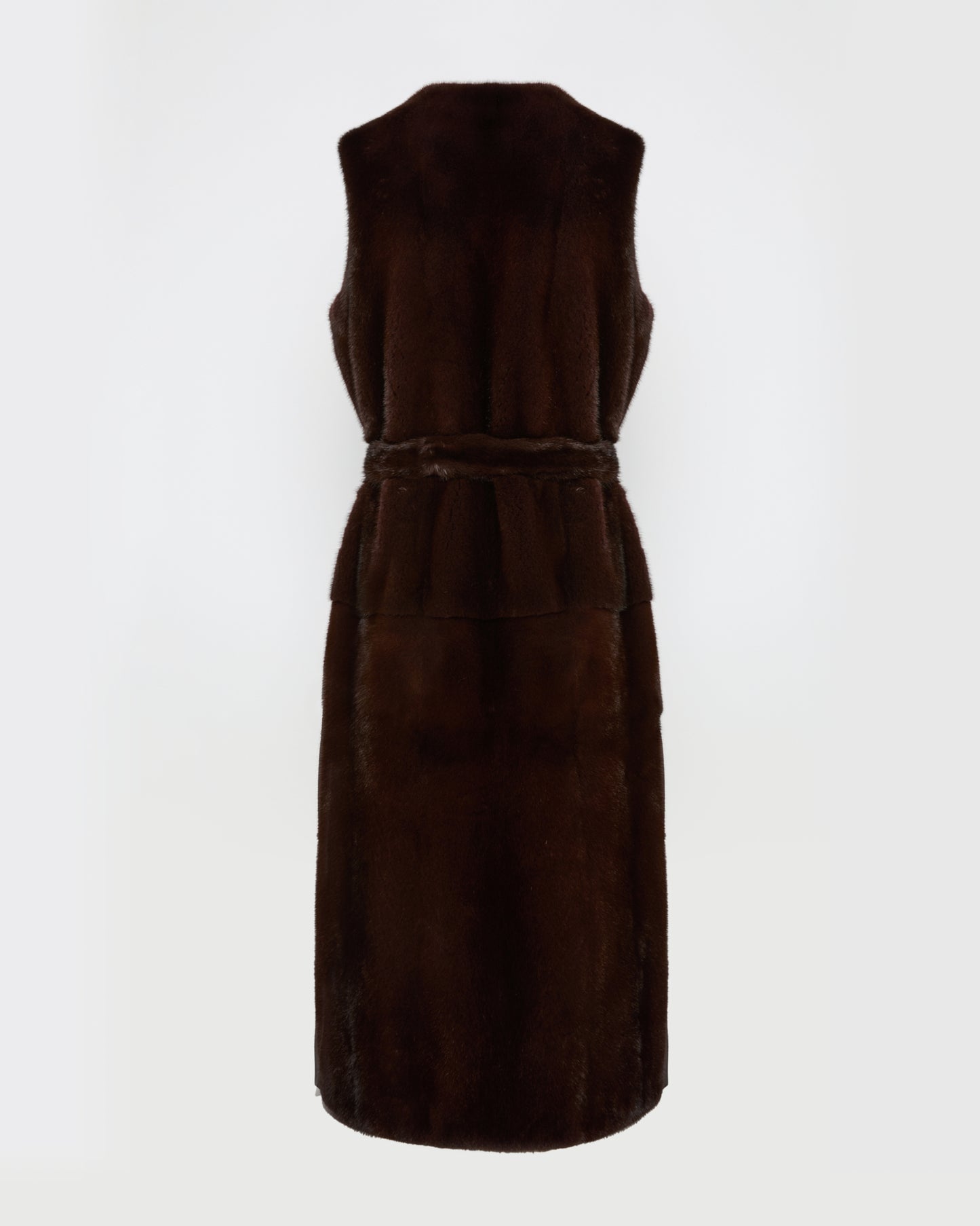 Gilet long sans manche en fourrure de vison -Yves Salomon