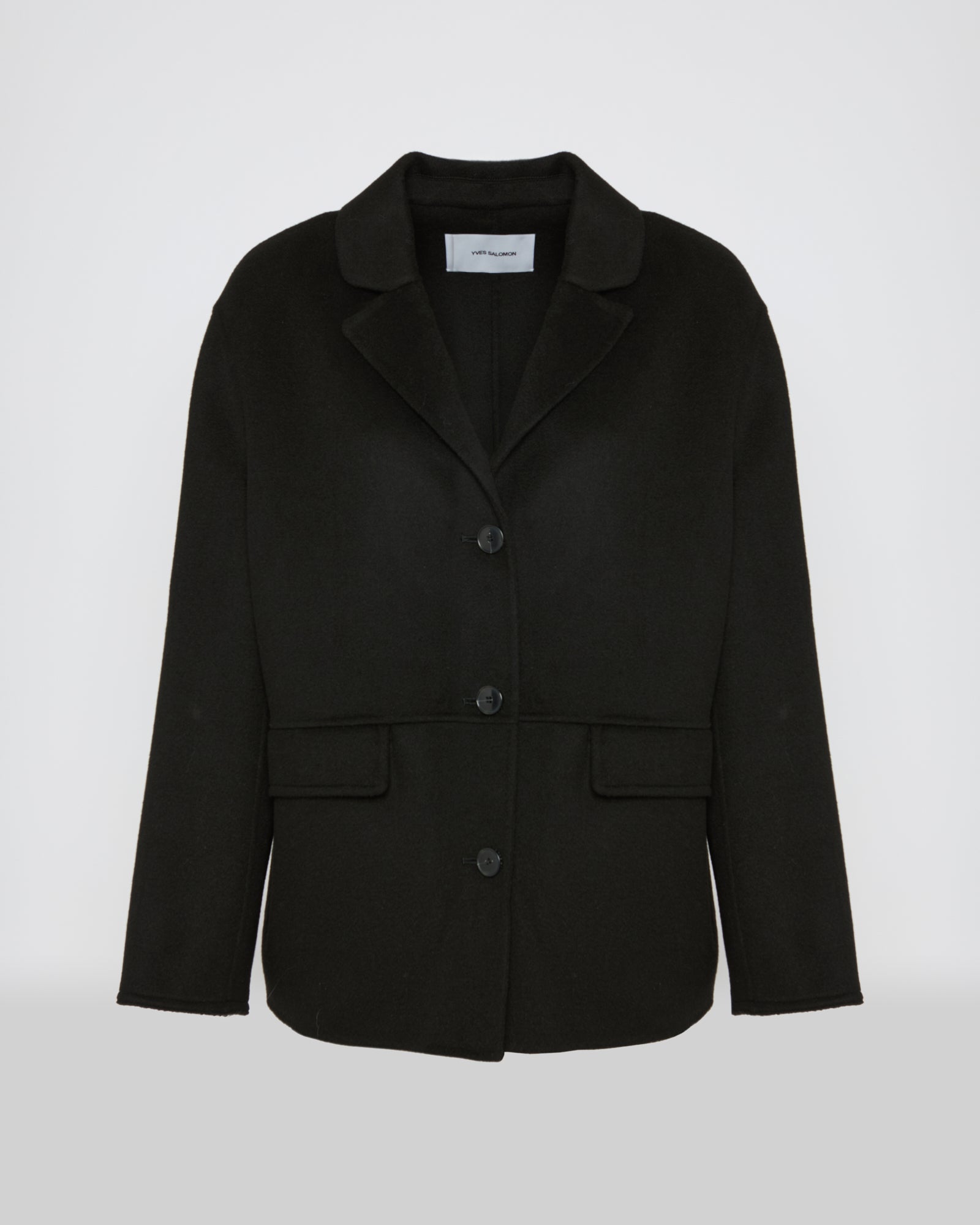 *ニャム*　0717 Double-sided cashmere-blend jacket - black - Yves Salomon