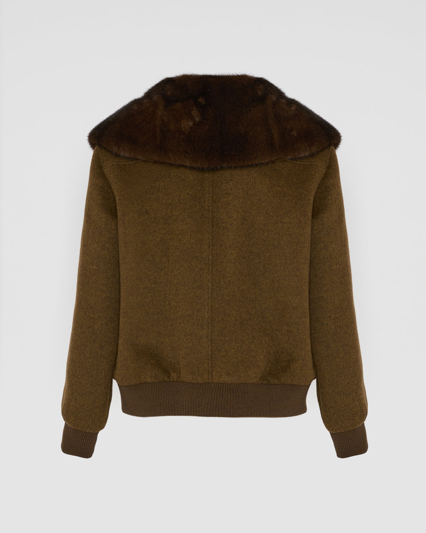 Blouson court en cachemire mélangé et col amovible en fourrure de vison -Yves Salomon