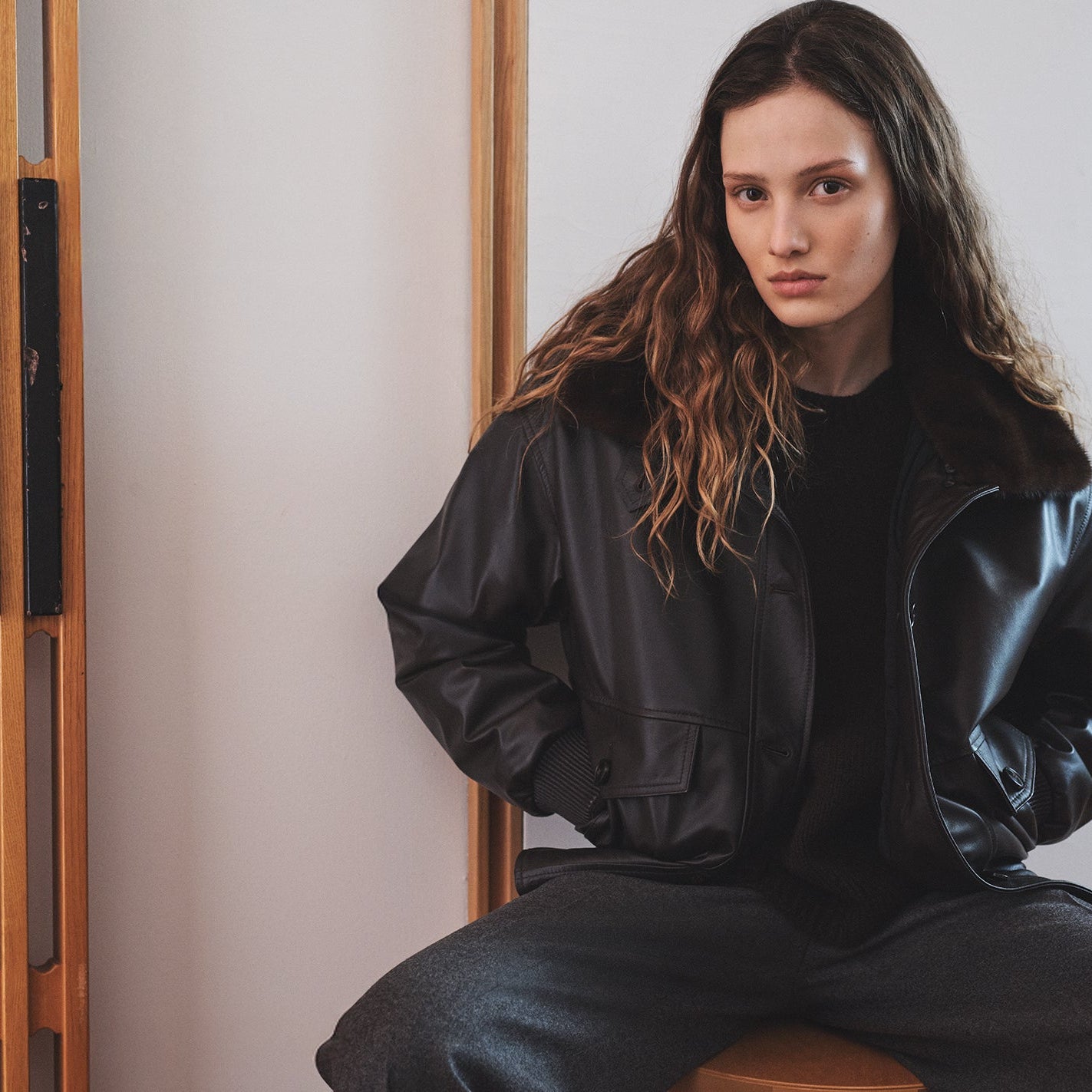 Veste en cuir femme - Yves Salomon