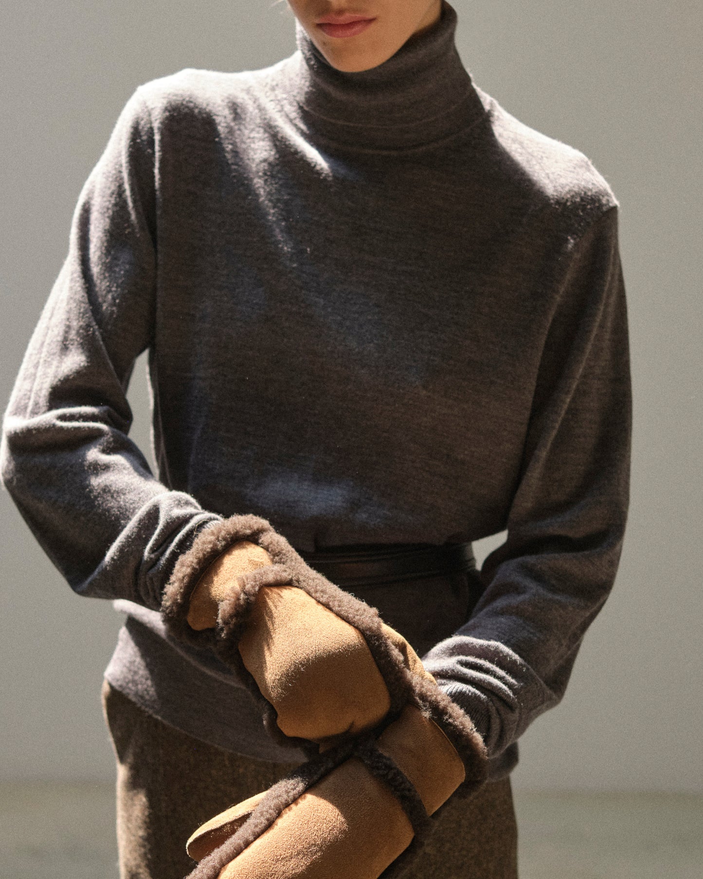 Curly Merino lamb mittens