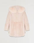 Hooded Lacon lambskin and fox fur jacket