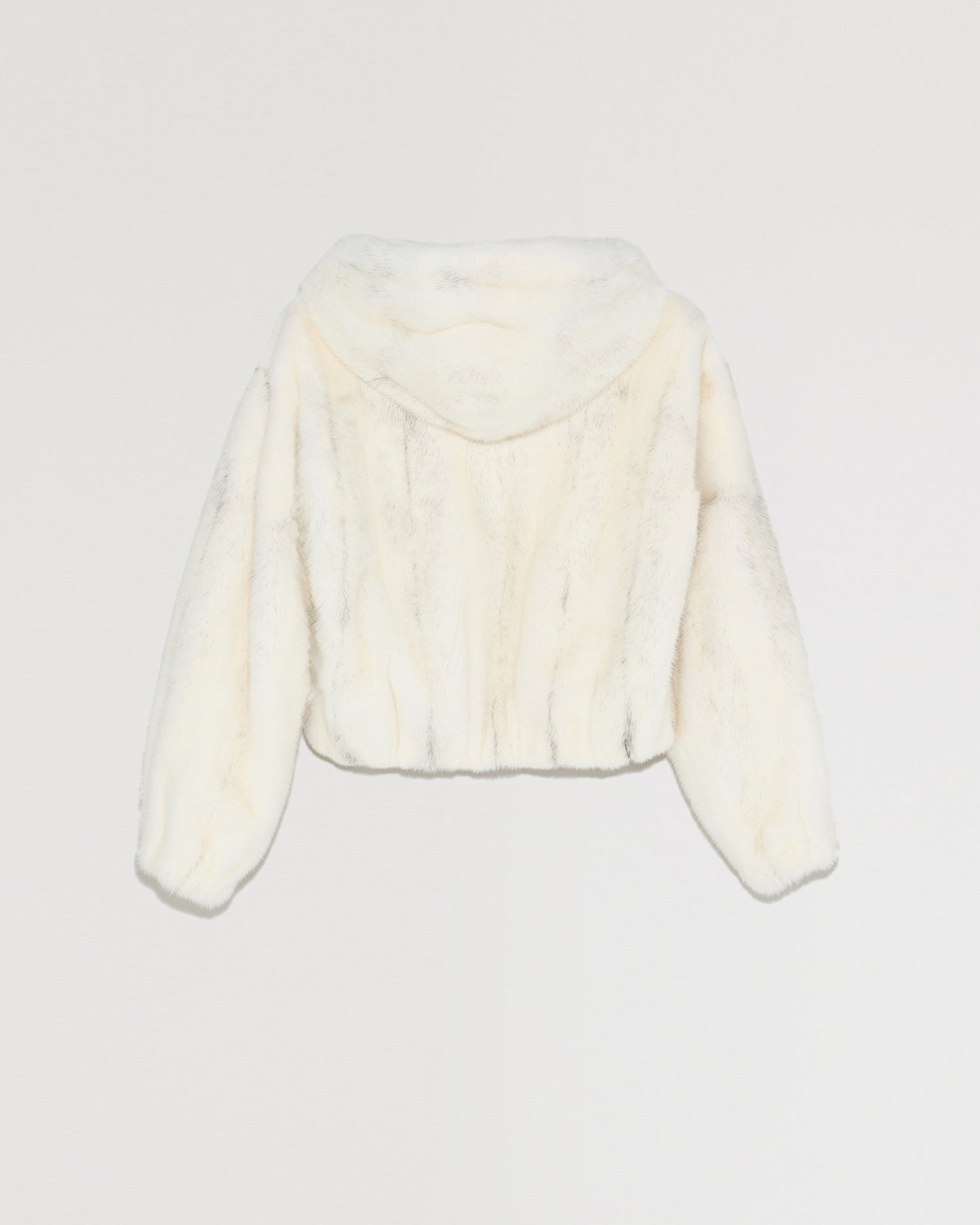 Veste courte à capuche en fourrure fourrure de vison