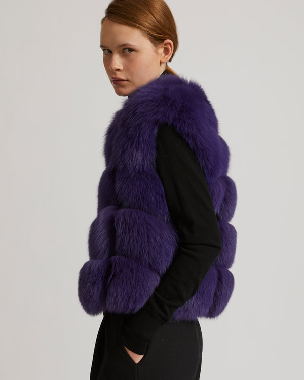 Gilet court en renard