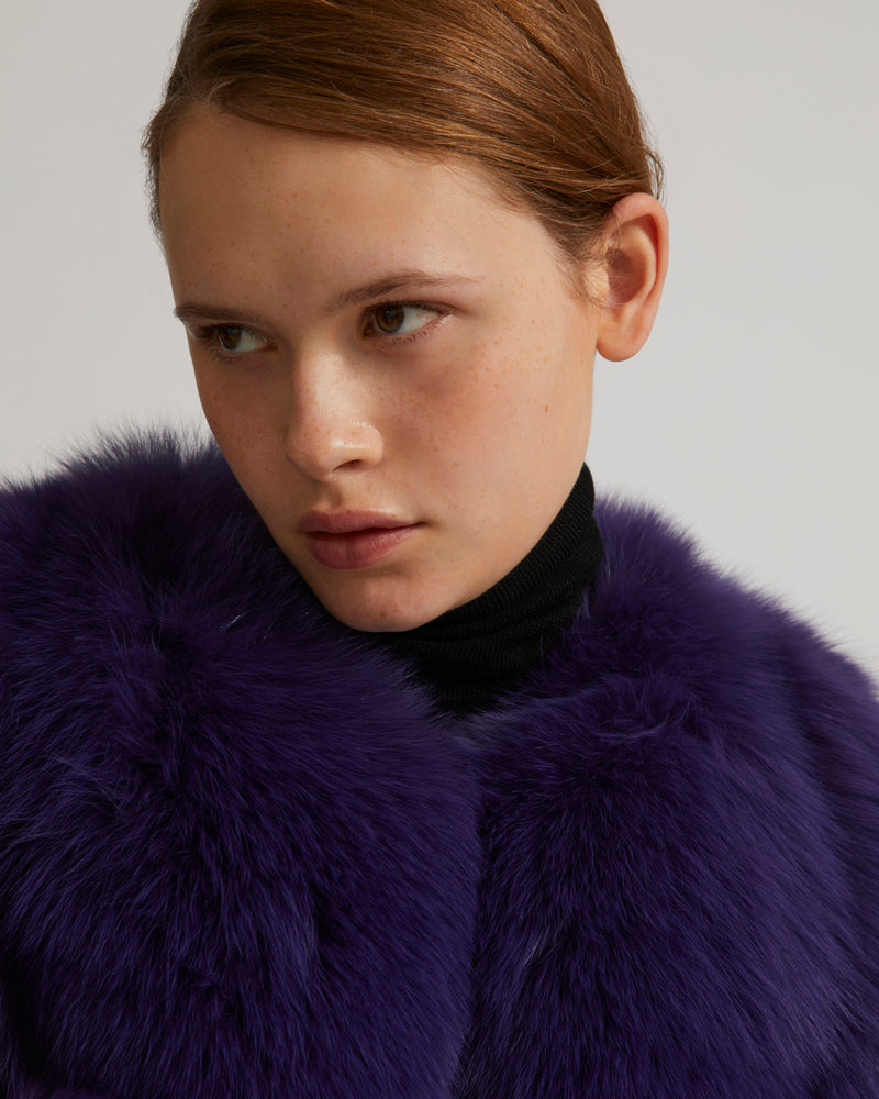 Gilet court en renard