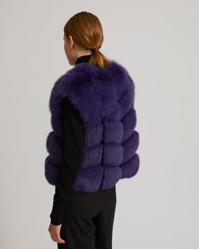 Gilet court en renard