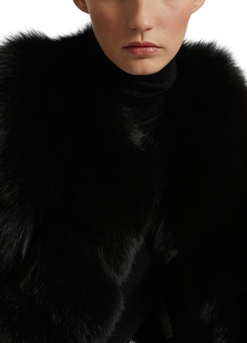 Gilet court en renard