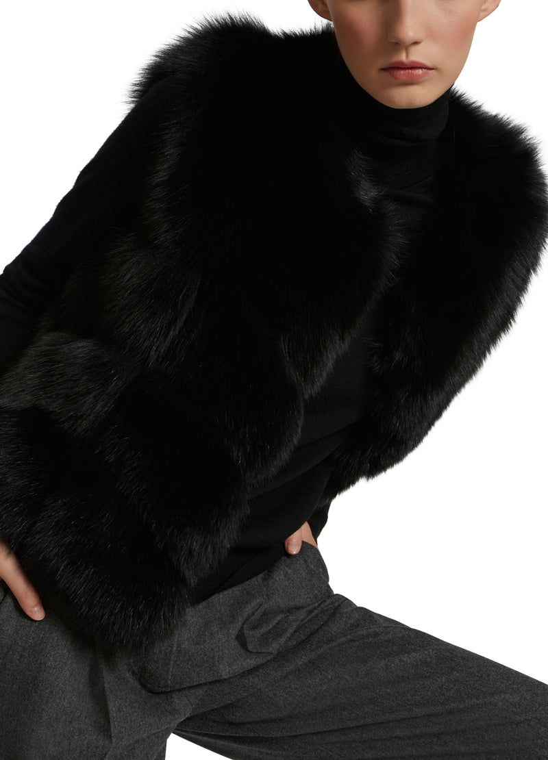 Gilet court en renard