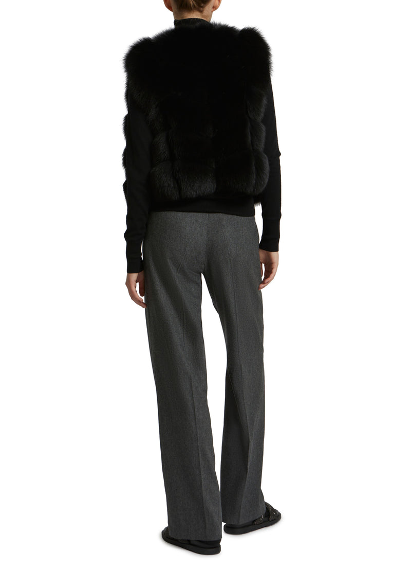 Gilet court en renard