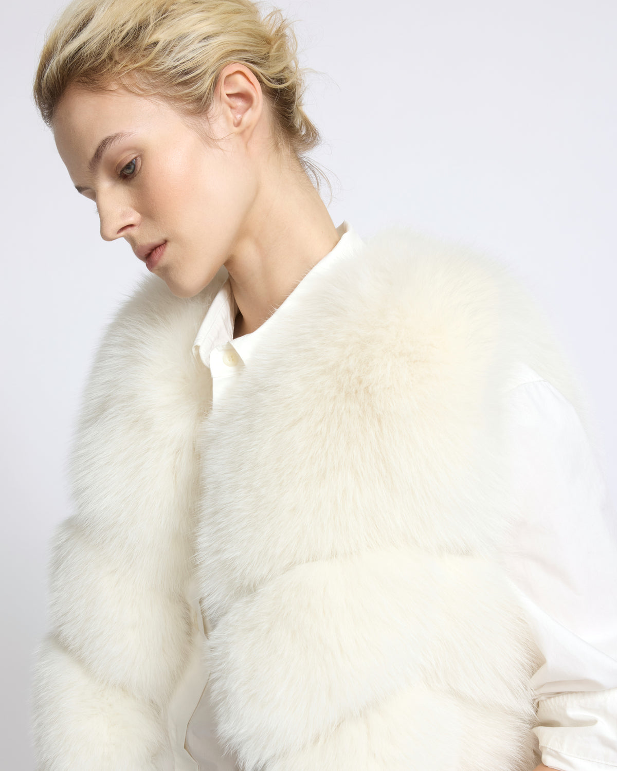 Gilet sans manches en fourrure de renard - Yves Salomon - Nouvelle collection Automne Hiver