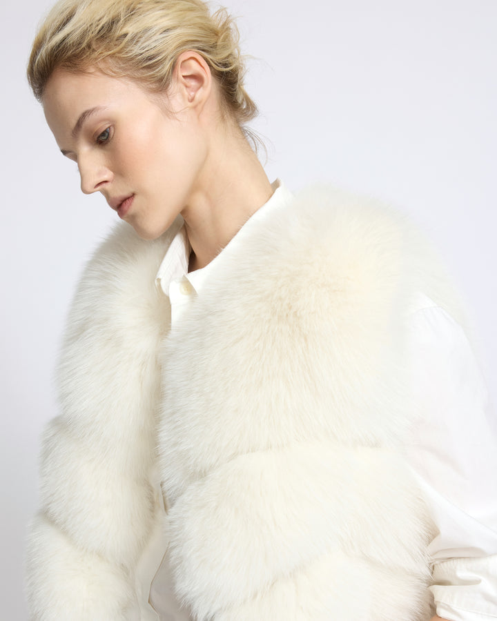 Gilet sans manches en fourrure de renard - Yves Salomon - Nouvelle collection Automne Hiver