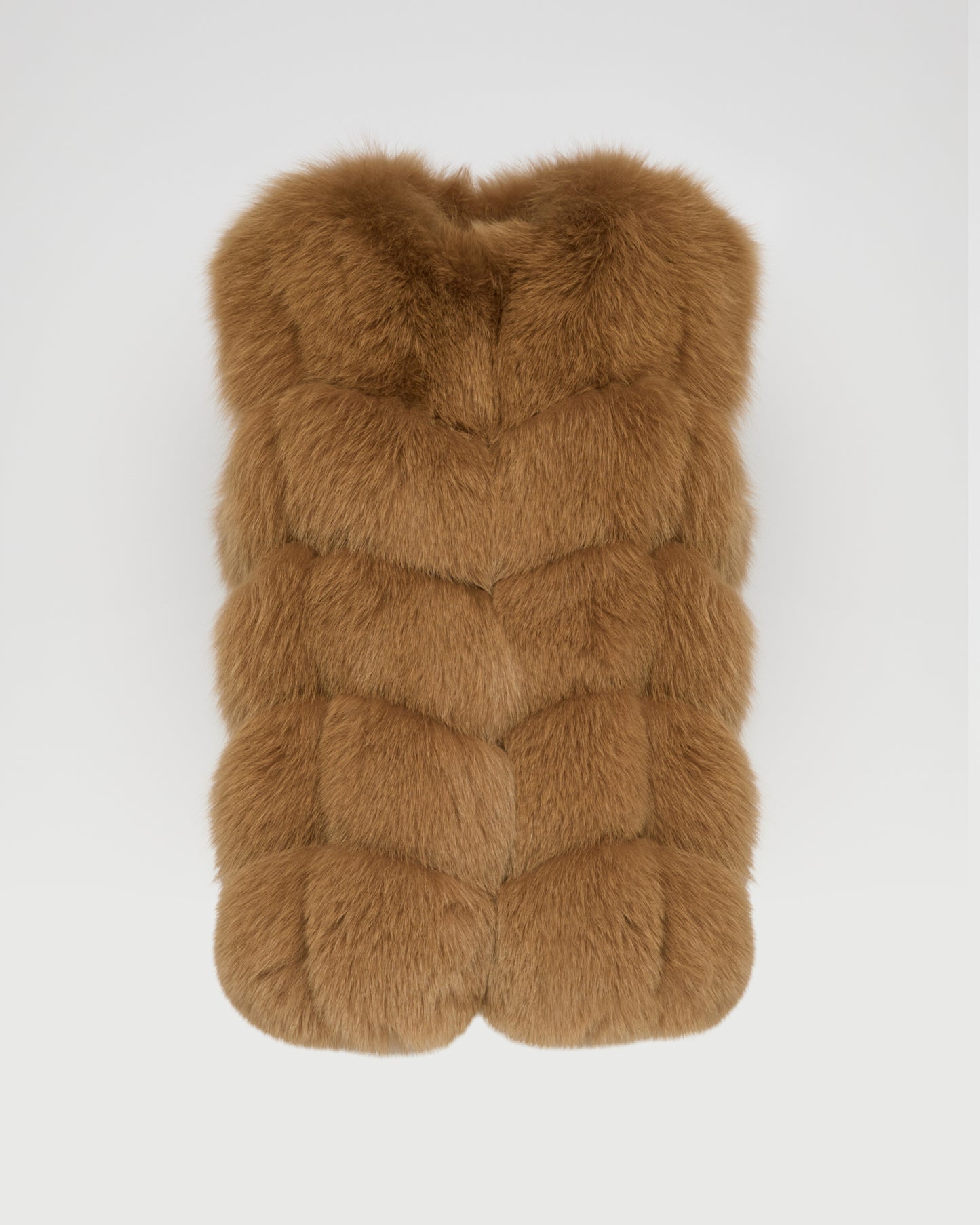 Sleeveless fox fur vest