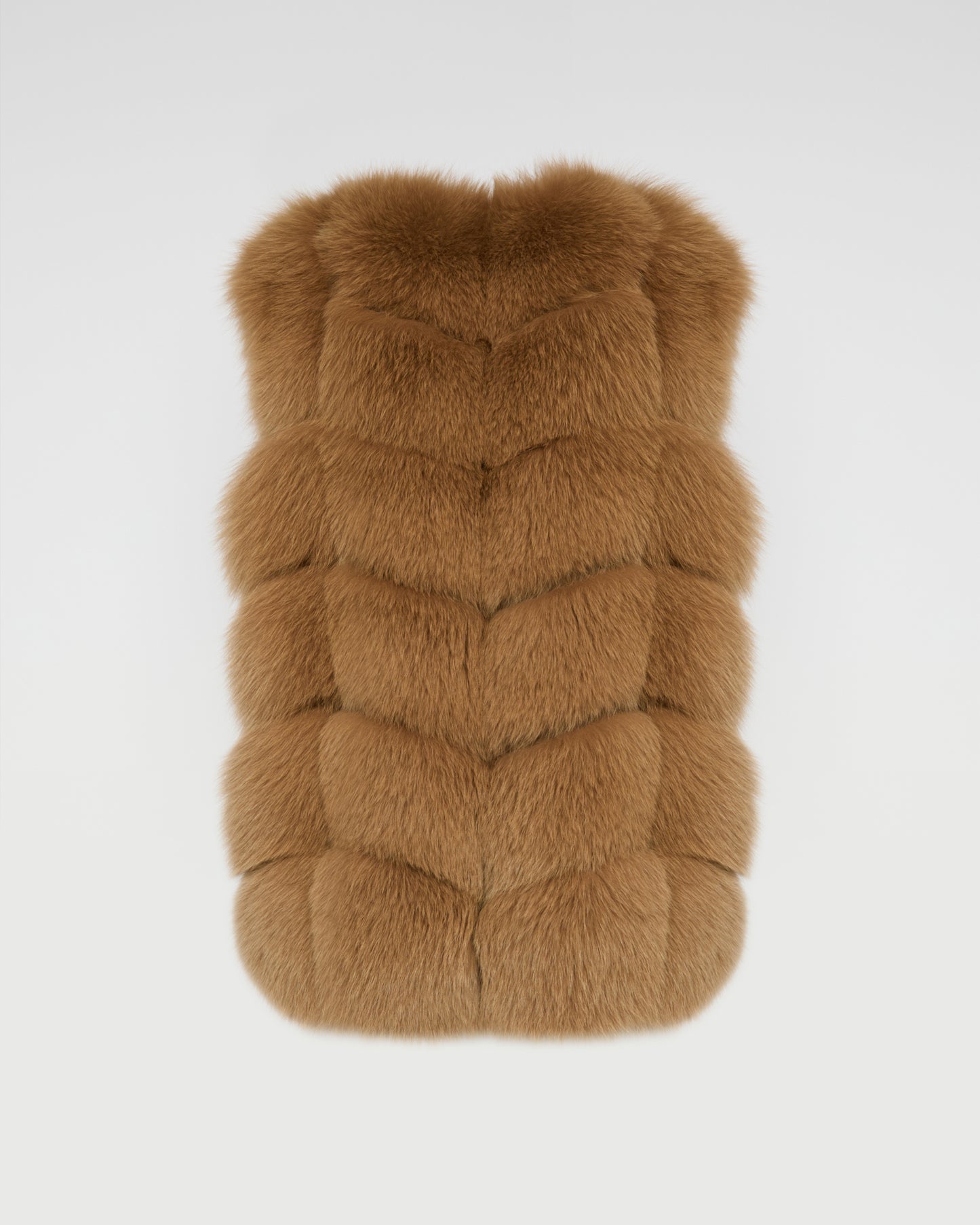 Sleeveless fox fur vest