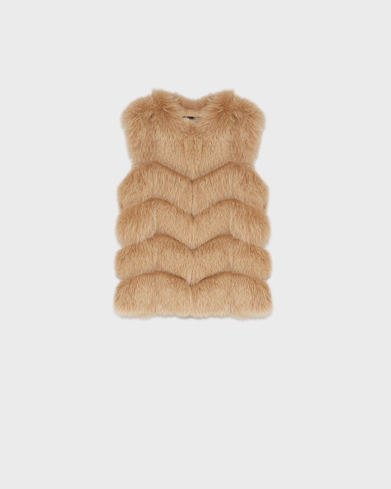 Fox fur gilet