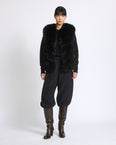 Gilet sans manches en fourrure de renard