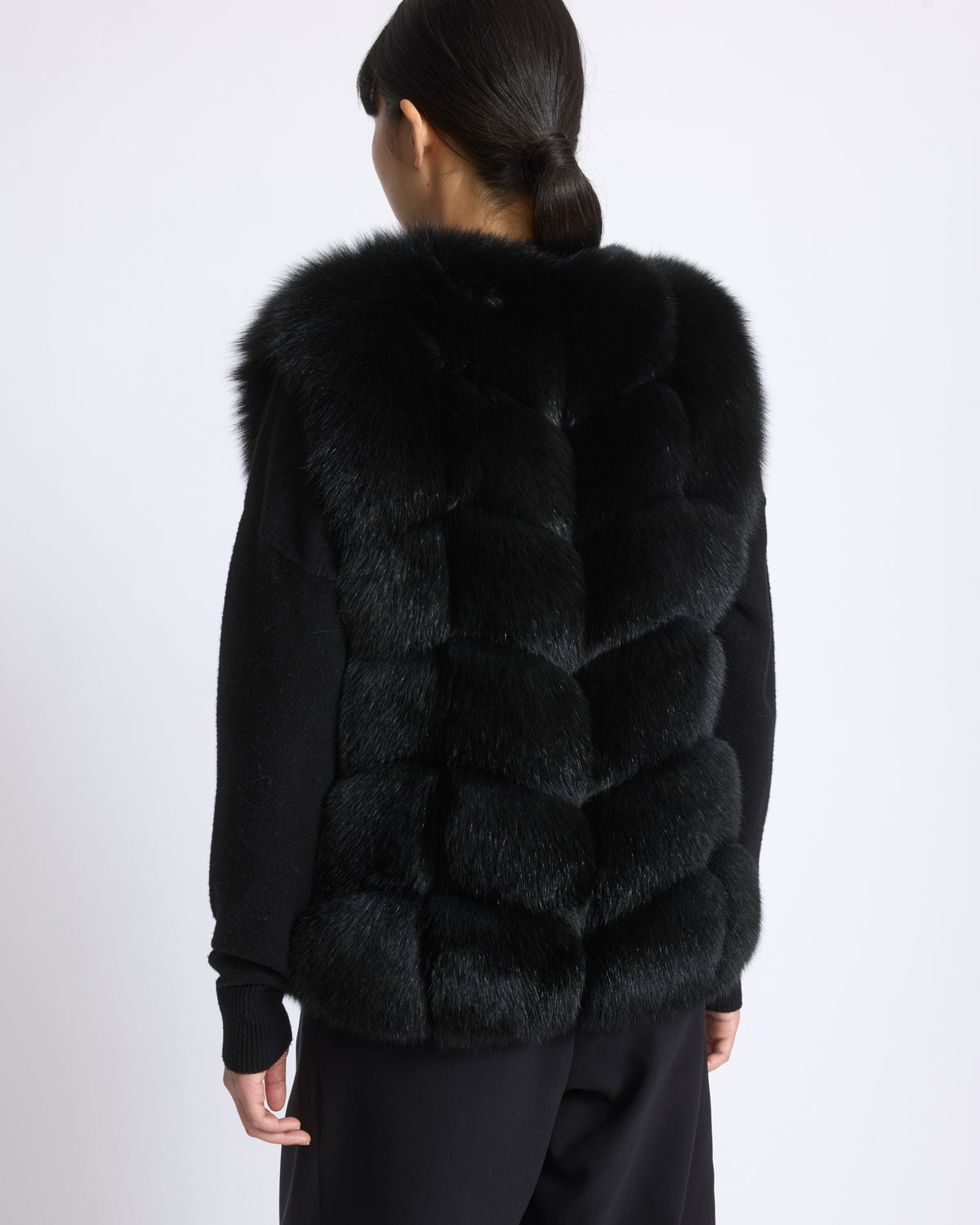 Gilet sans manches en fourrure de renard - Yves Salomon - Nouvelle collection Automne Hiver