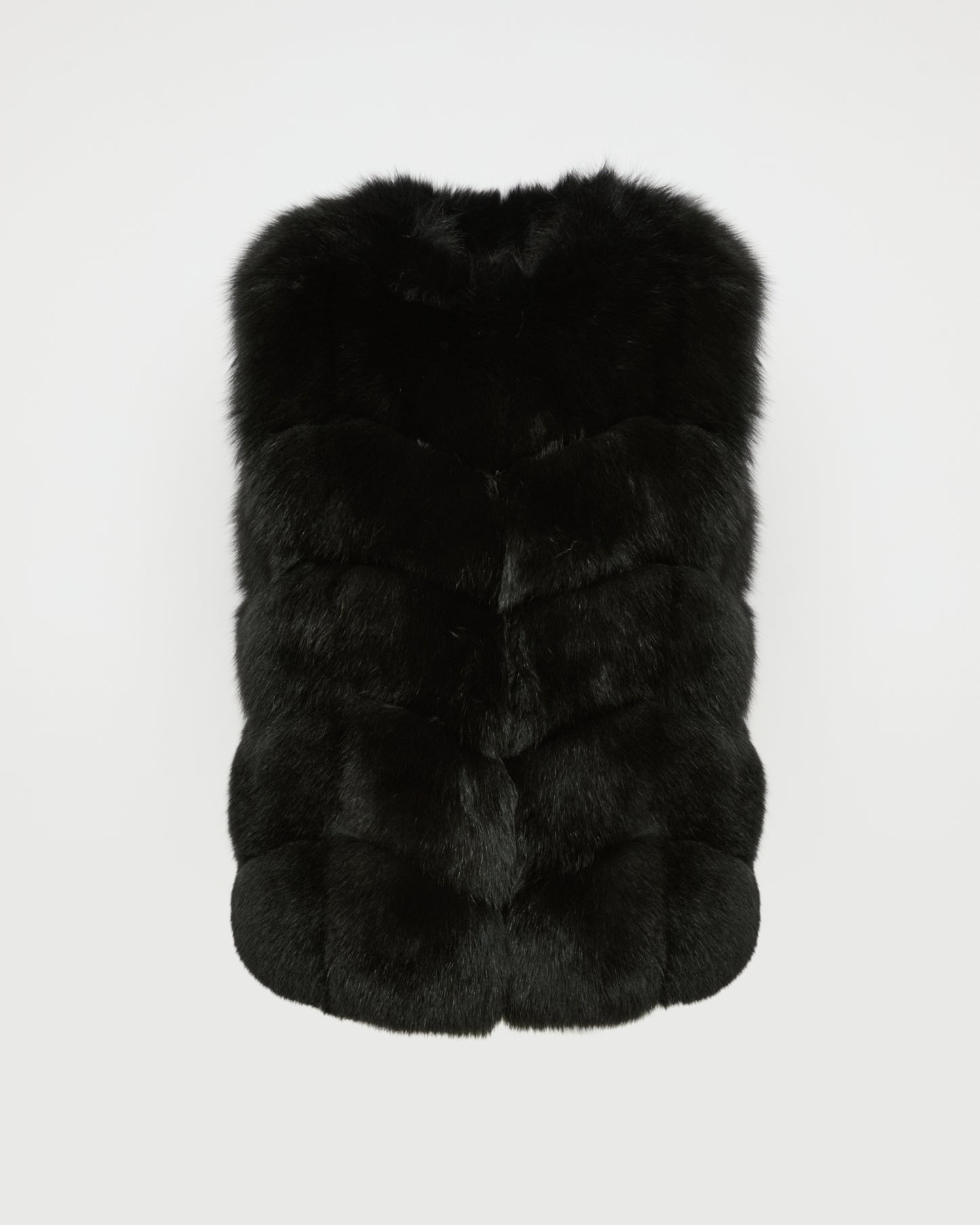 SLEEVELESS BURGUNDY FOX GILET