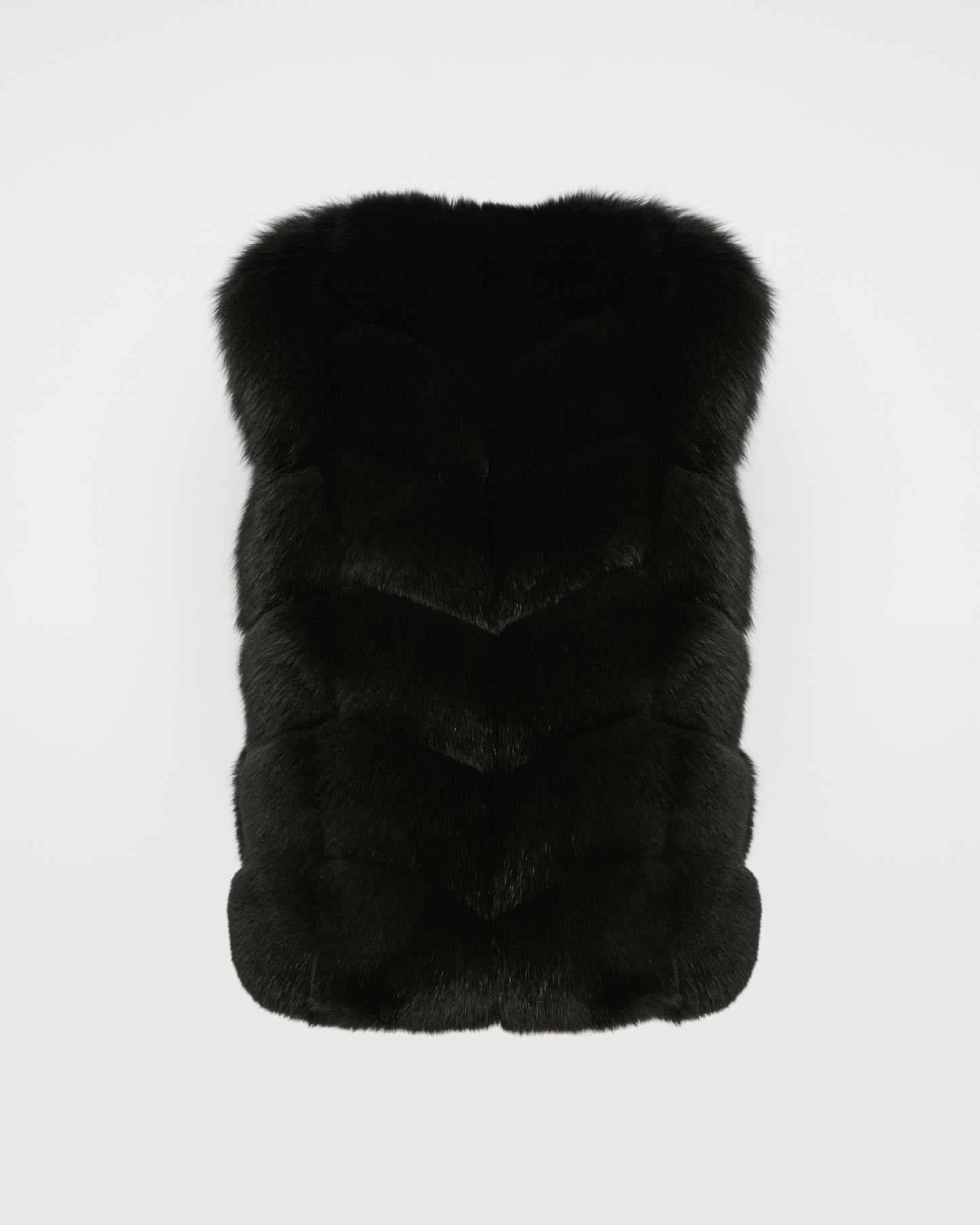 SLEEVELESS BURGUNDY FOX GILET