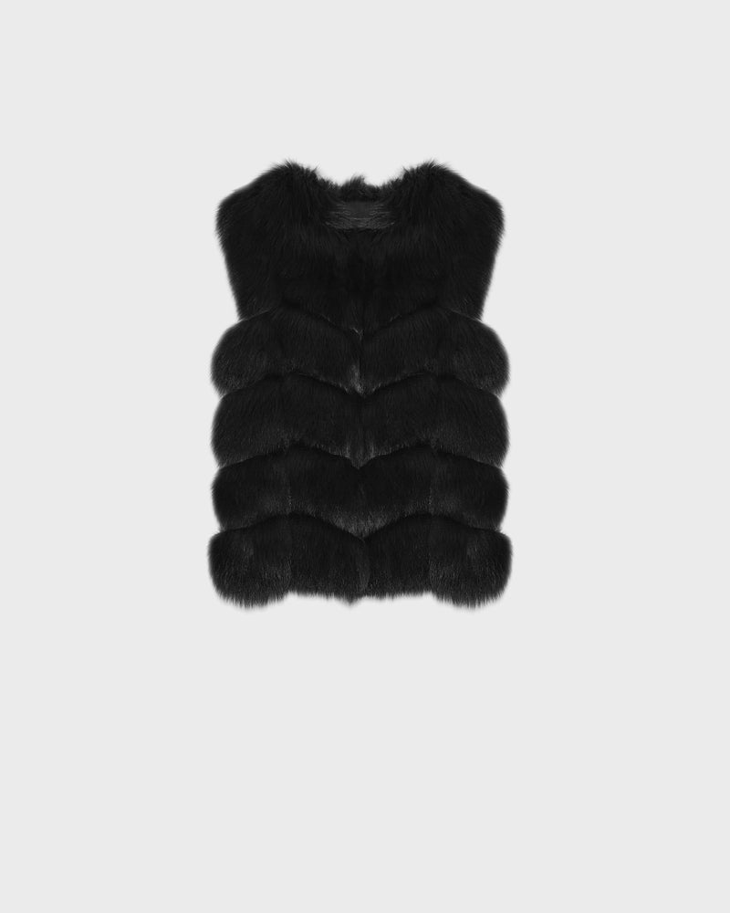 Fox fur gilet