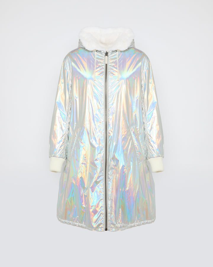 Black Friday 2025 - Yves Salomon - Manteau avec finition métalissée