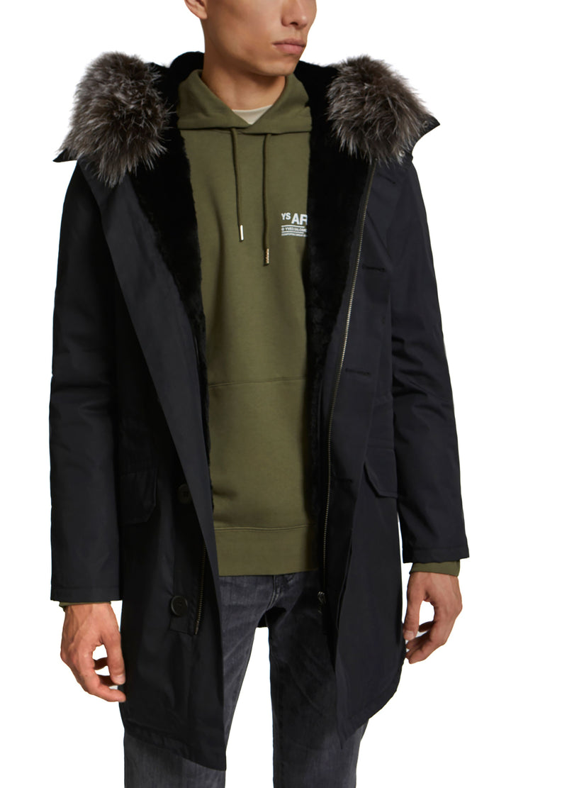Parka iconique en coton mélangé et fourrure
