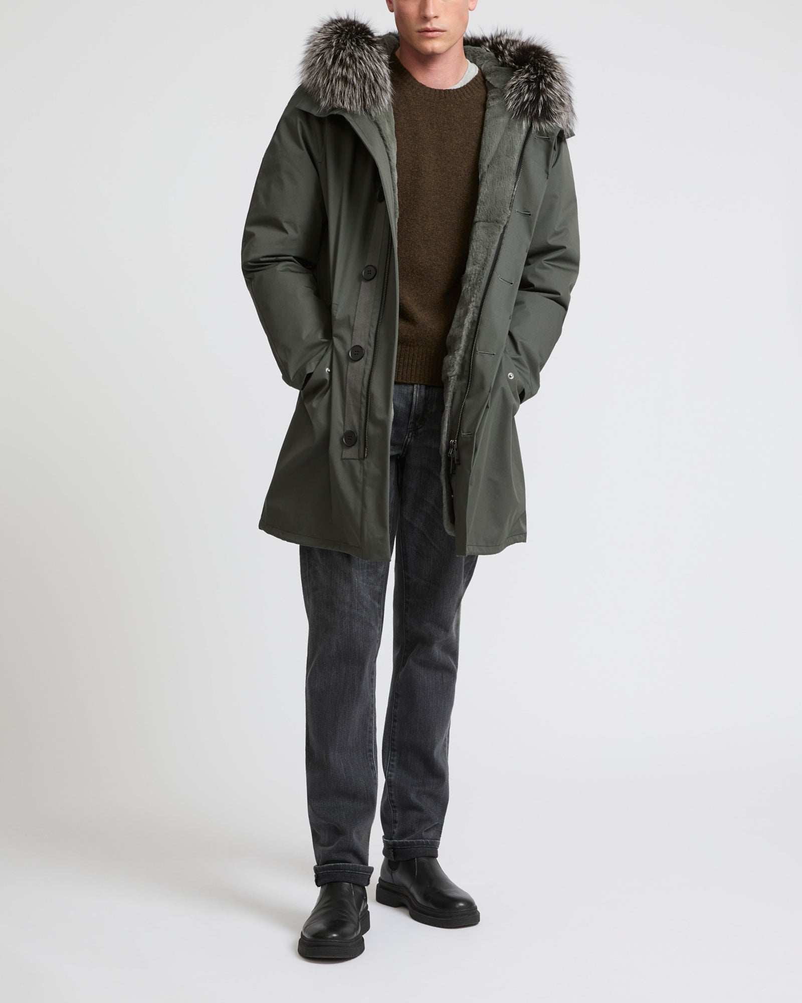 Iconic Cotton Blend And Fur Parka - Yves Salomon