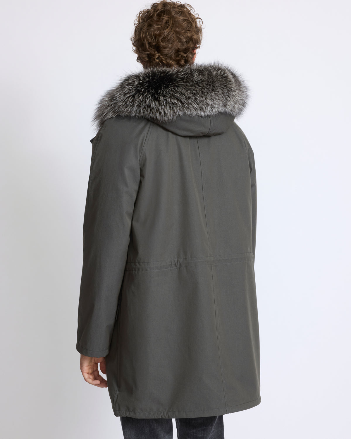 Parka iconique en coton mélangé avec fourrure de renard et lapin - Yves Salomon - Nouvelle collection Automne Hiver