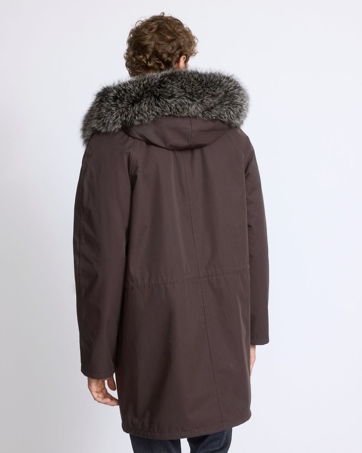 Parka iconique en coton mélangé avec fourrure de renard et lapin - Yves Salomon - Nouvelle collection Automne Hiver